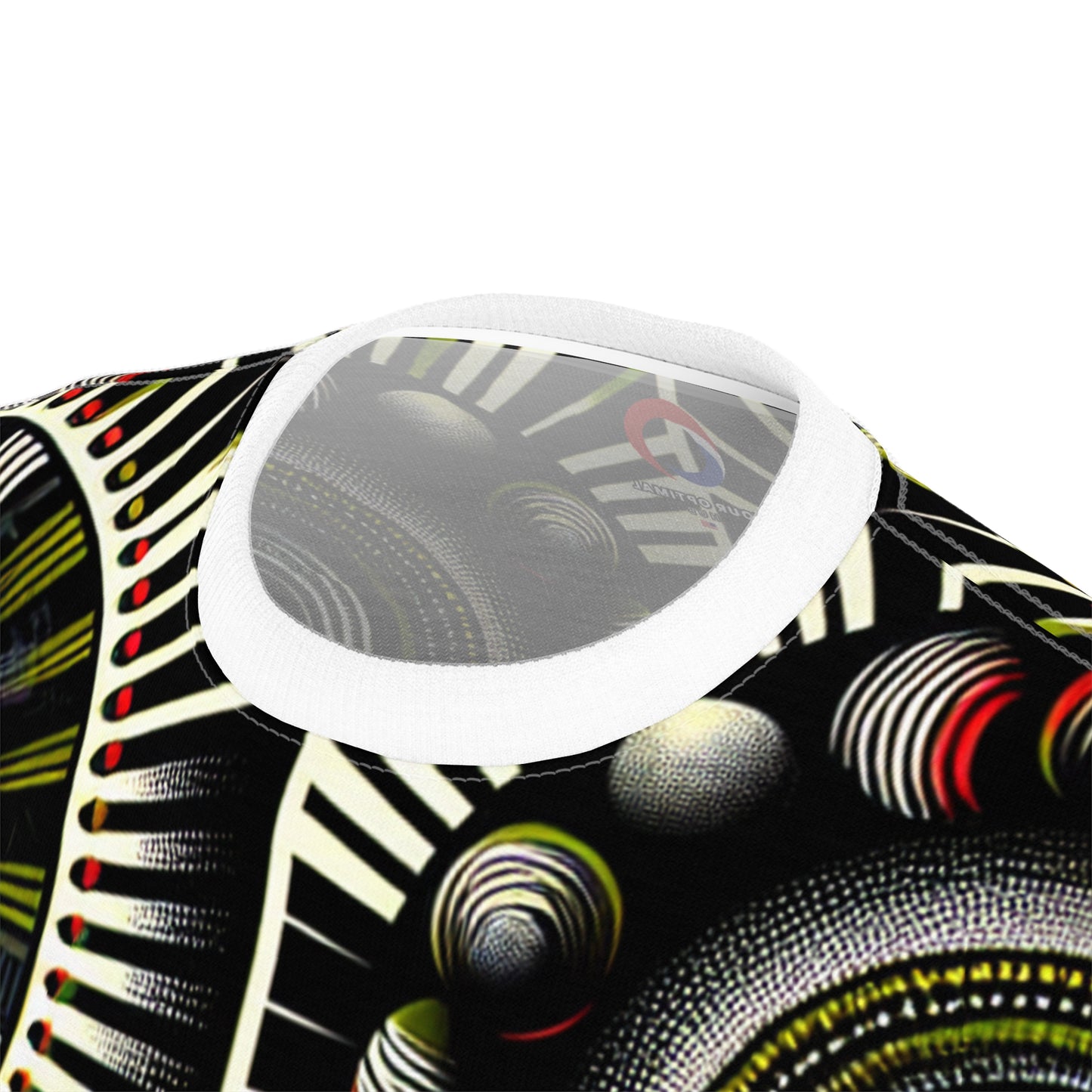 African Rhythm Dance T-Shirt: Vibrant Drum-Centric Celebration in Green & Red - African Tribal Pattern-Inspired Tee