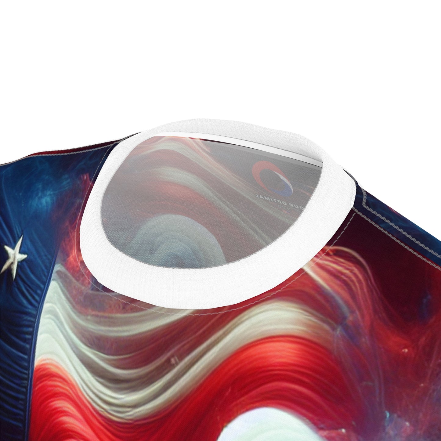 Mystical Dreamscape American Flag T-Shirt - Artistic Swirling Smoke Design with Vibrant Patriotic Colors - Patriotic Streetwear Tee