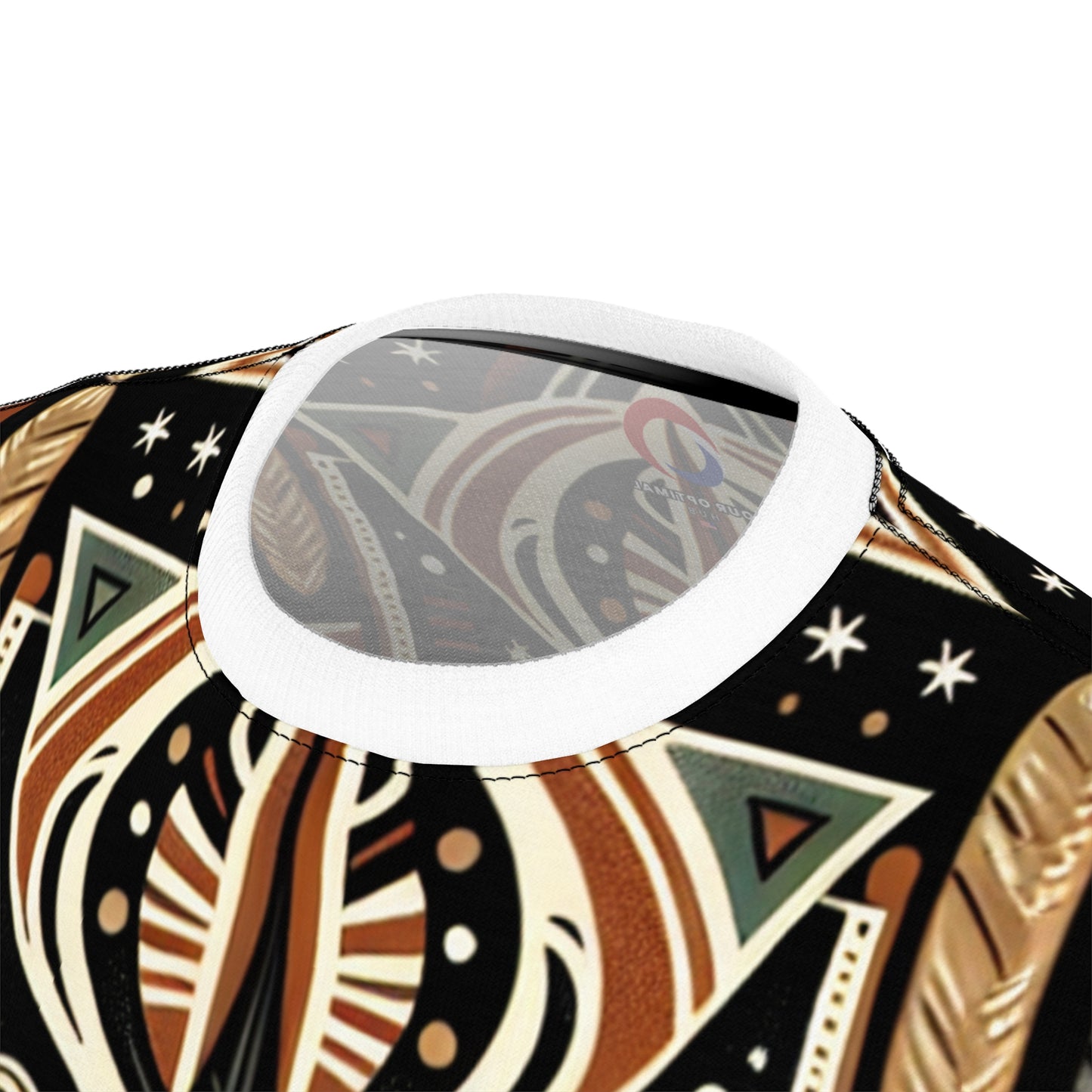 African Tribal Meets Southwestern Nature-scape, Colorful Geometric Totem Art T-shirt - African Tribal Pattern-Inspired Tee