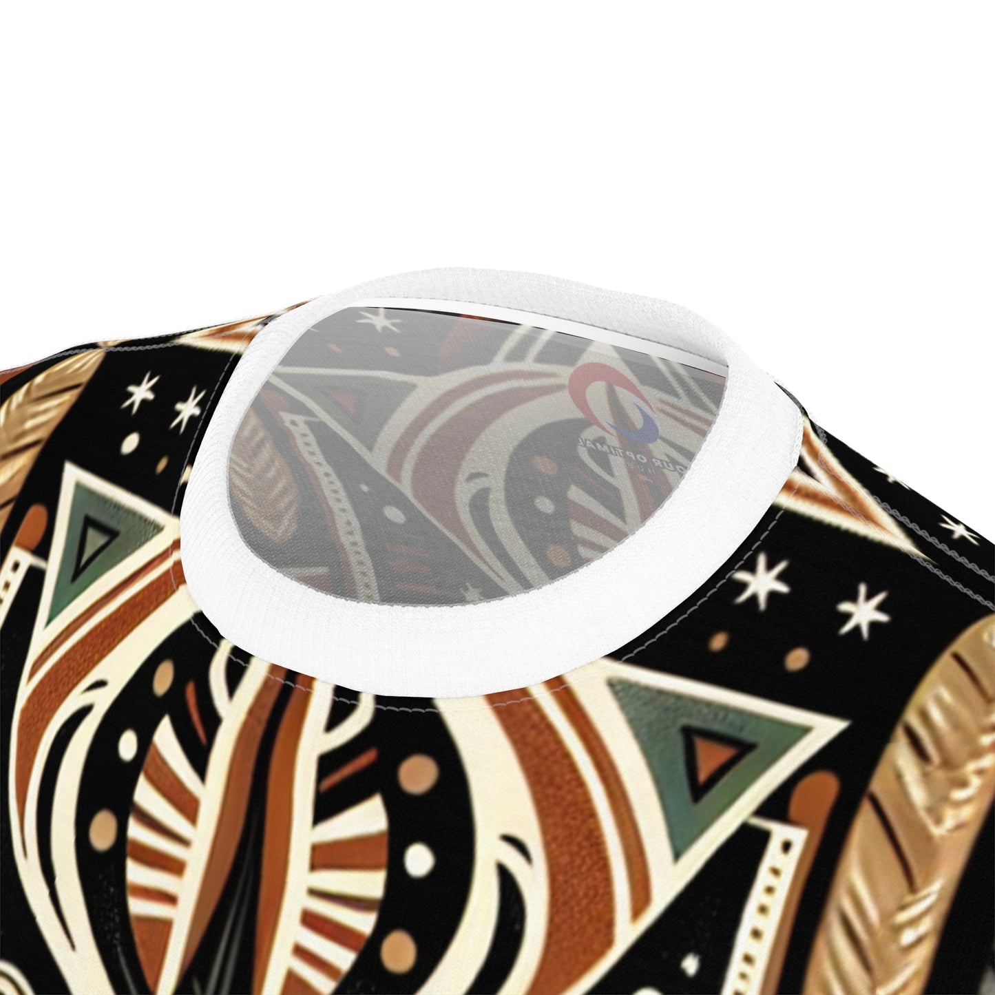 African Tribal Meets Southwestern Nature-scape, Colorful Geometric Totem Art T-shirt - African Tribal Pattern-Inspired Tee