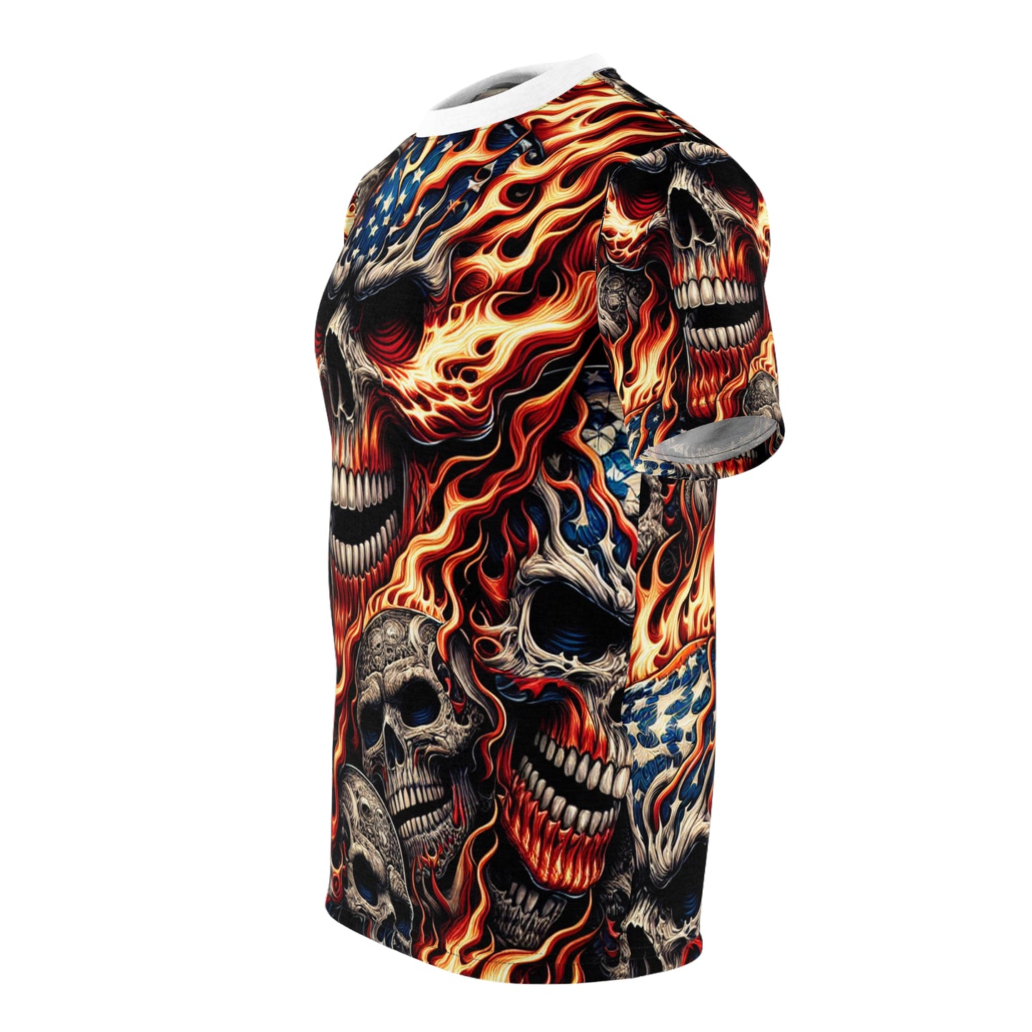 Reaper's Radiance Regalia - Patriotic Streetwear Tee