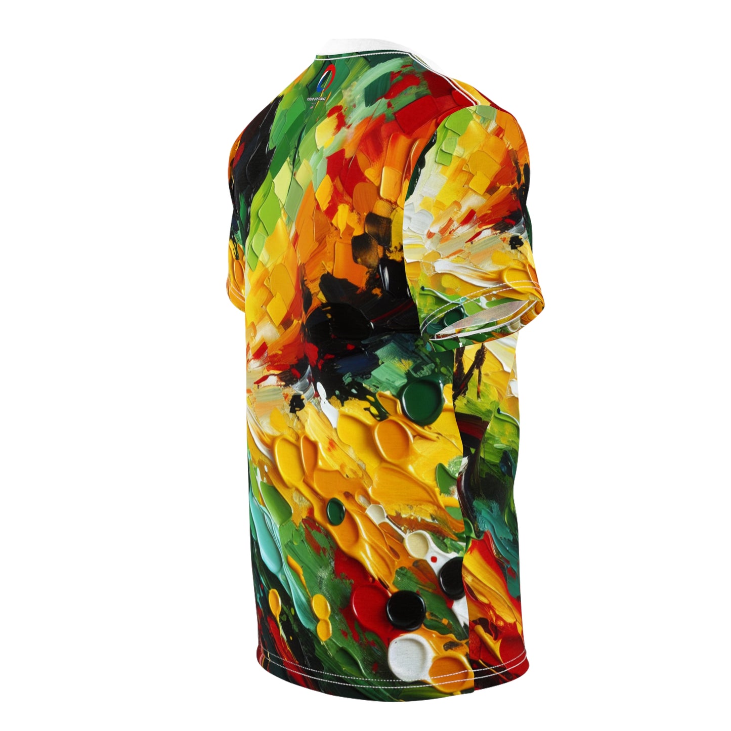 Rastafarian Abstract Art T-Shirt - Vibrant Colors & Energy, Celebrating Unity & Freedom - Rastafarian Abstract Art-Inspired Tee