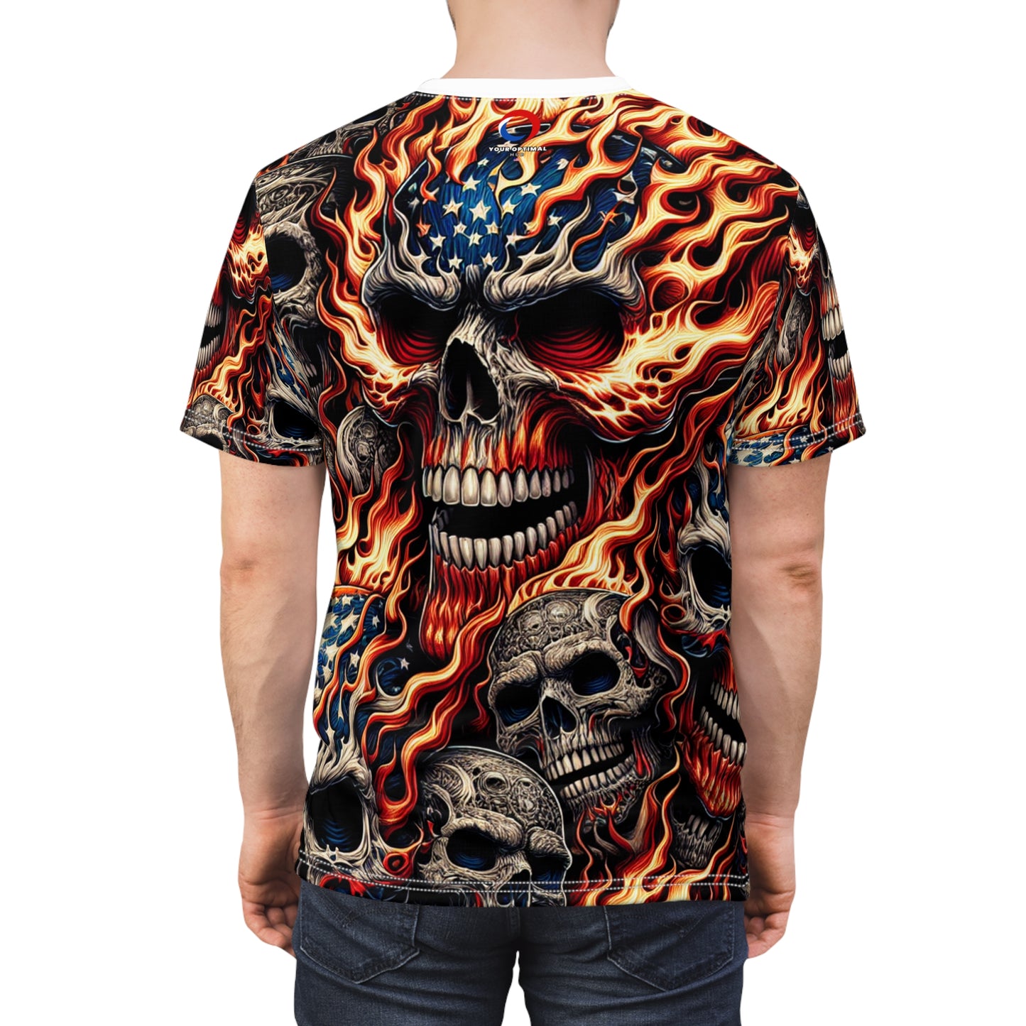 Reaper's Radiance Regalia - Patriotic Streetwear Tee