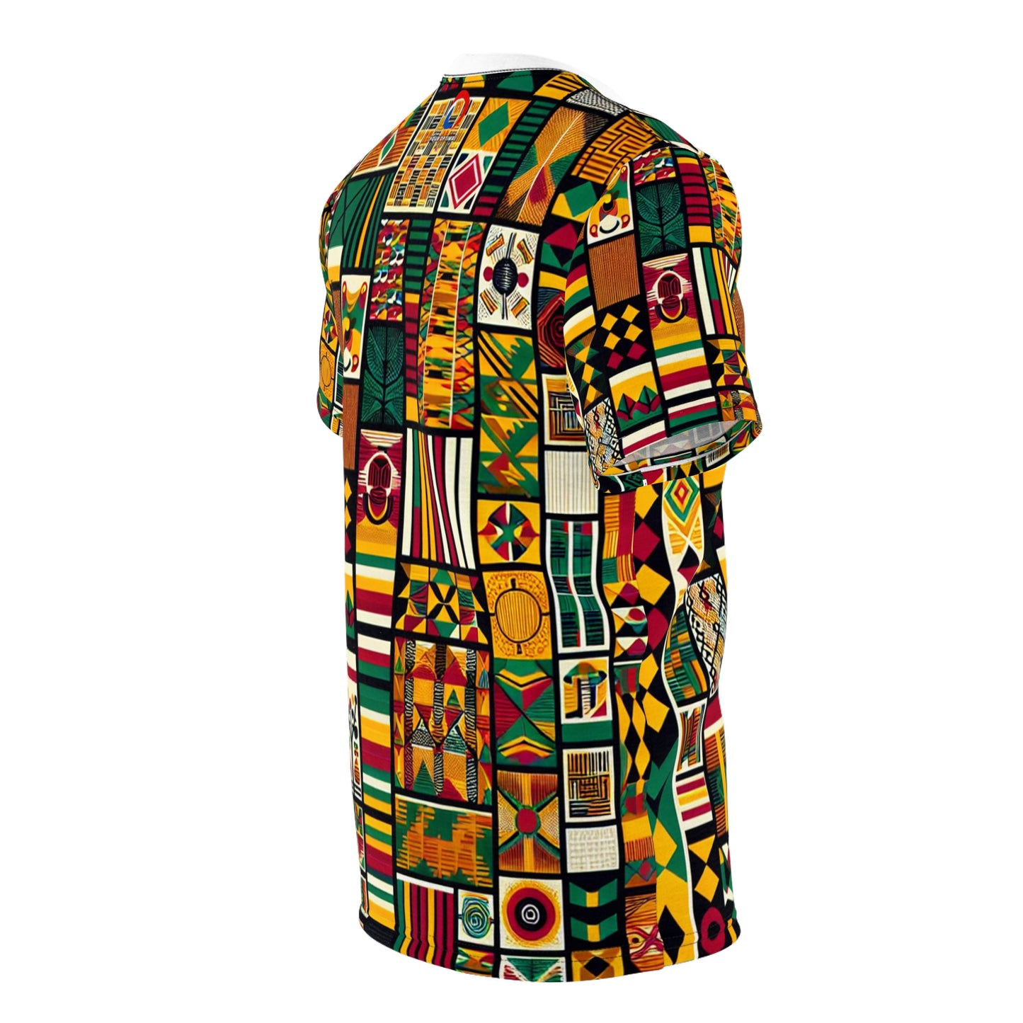 Vibrant Pan-African Heritage T-Shirt - Geometric Unity & Cultural Symbolism Tee - African Tribal Pattern-Inspired