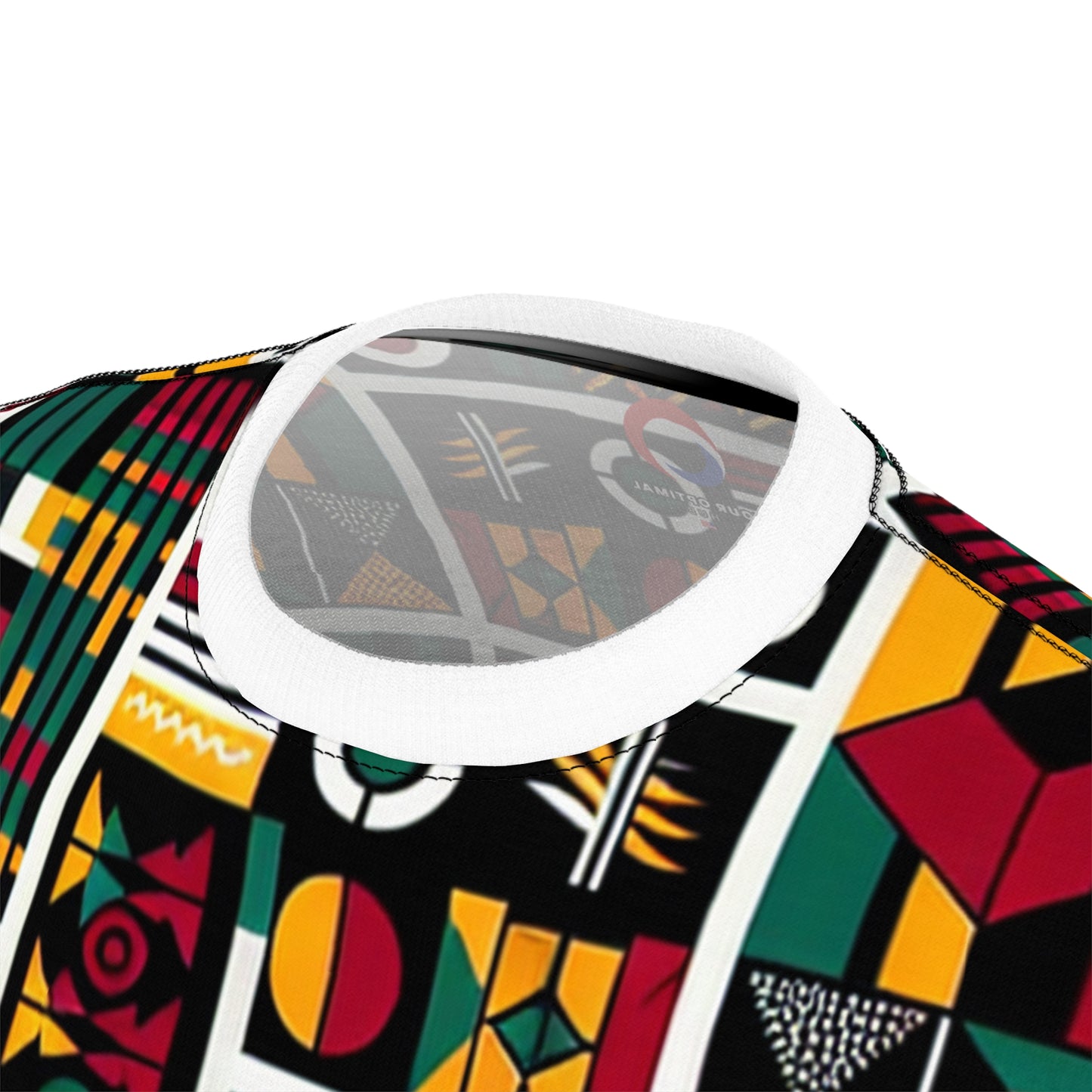 Vibrant Pan-African Heritage T-shirt - Geometric Kente Adinkra Narrative Artwork - African Tribal Pattern-Inspired Tee