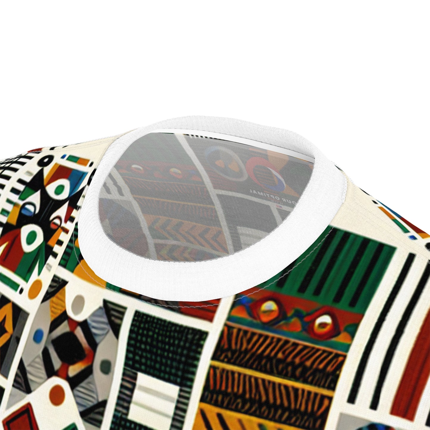 Pan-African Pride T-shirt: Bold Geometric & Cultural Symbols in Vibrant Kente Collage - African Tribal Pattern-Inspired Tee