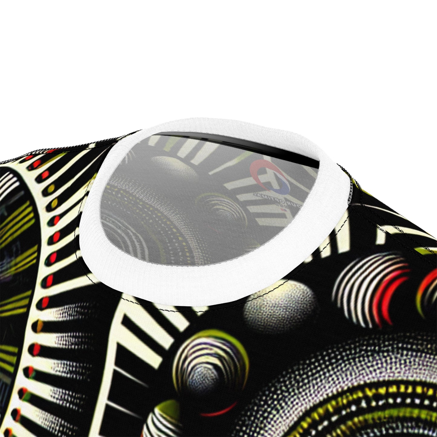 African Rhythm Dance T-Shirt: Vibrant Drum-Centric Celebration in Green & Red - African Tribal Pattern-Inspired Tee