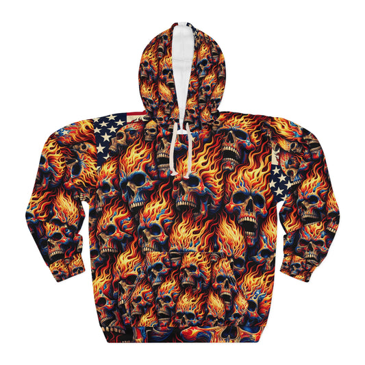 PyroPatriot Skullscape Hoodie - Patriotic Streetwear