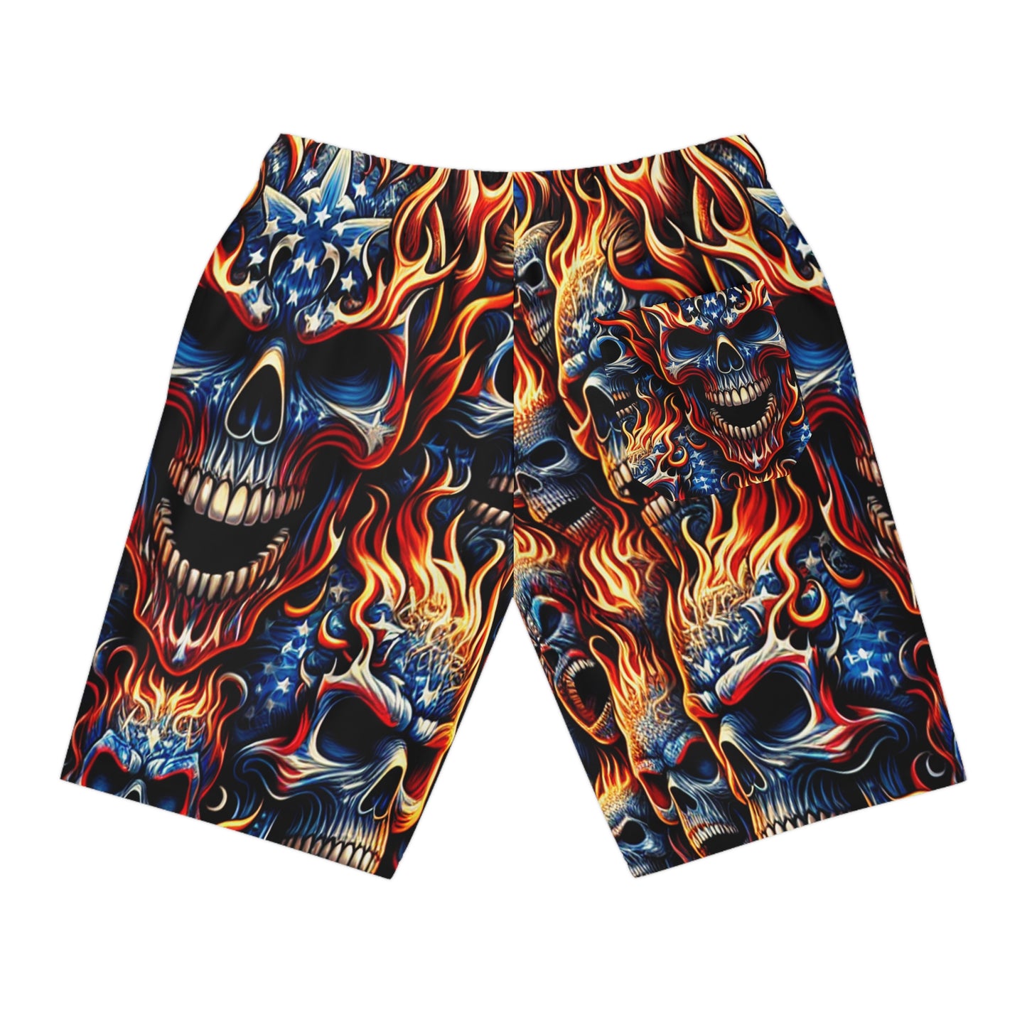 PyroPatriot Infernoskull Shorts - Patriotic Streetwear