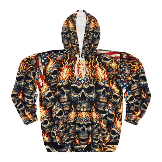 Reaper's Blaze Patriot Pullover - Patriotic Style Hoodie