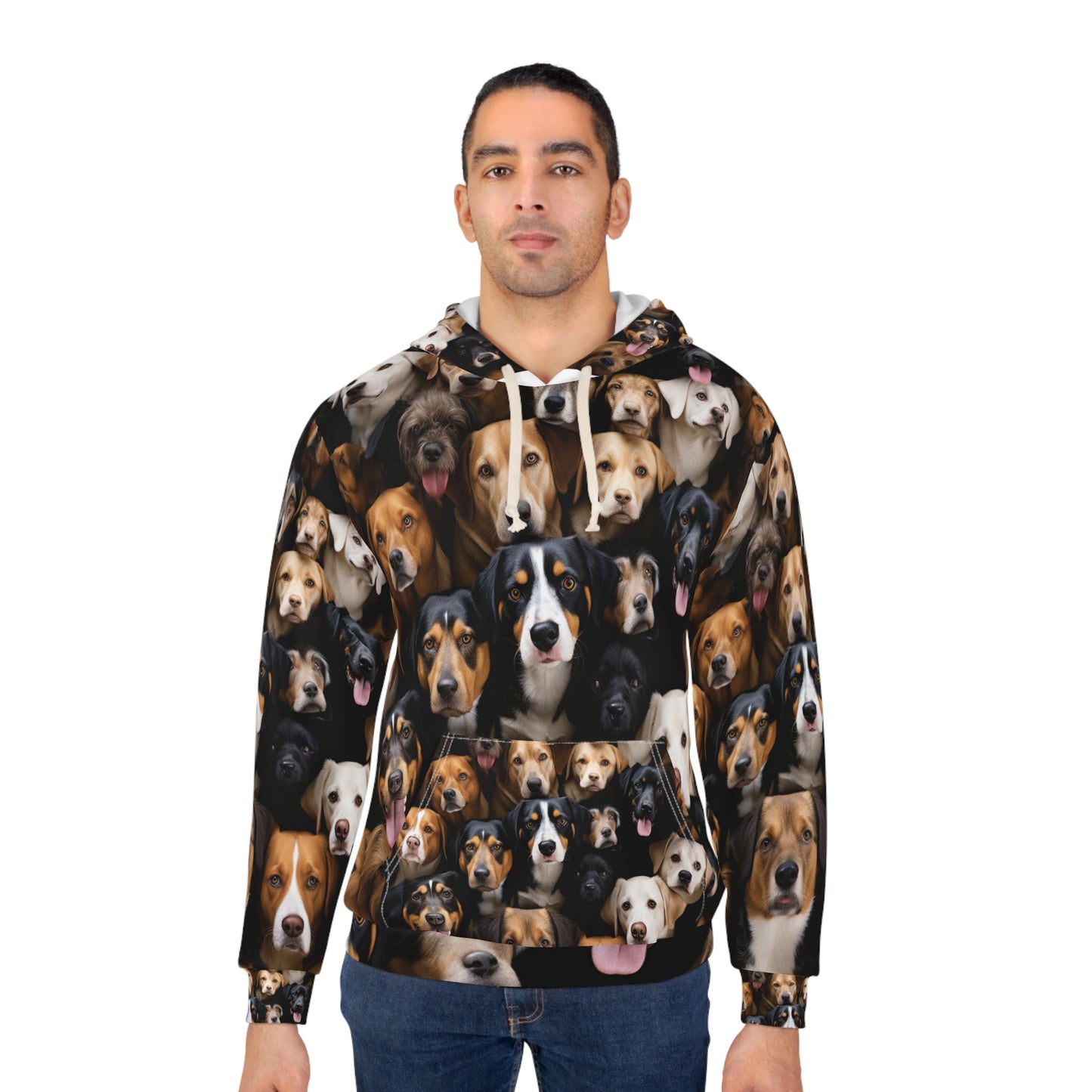 Hyper-Detailed Dog Scene Hoodie - Bold Dog Art Hoodie