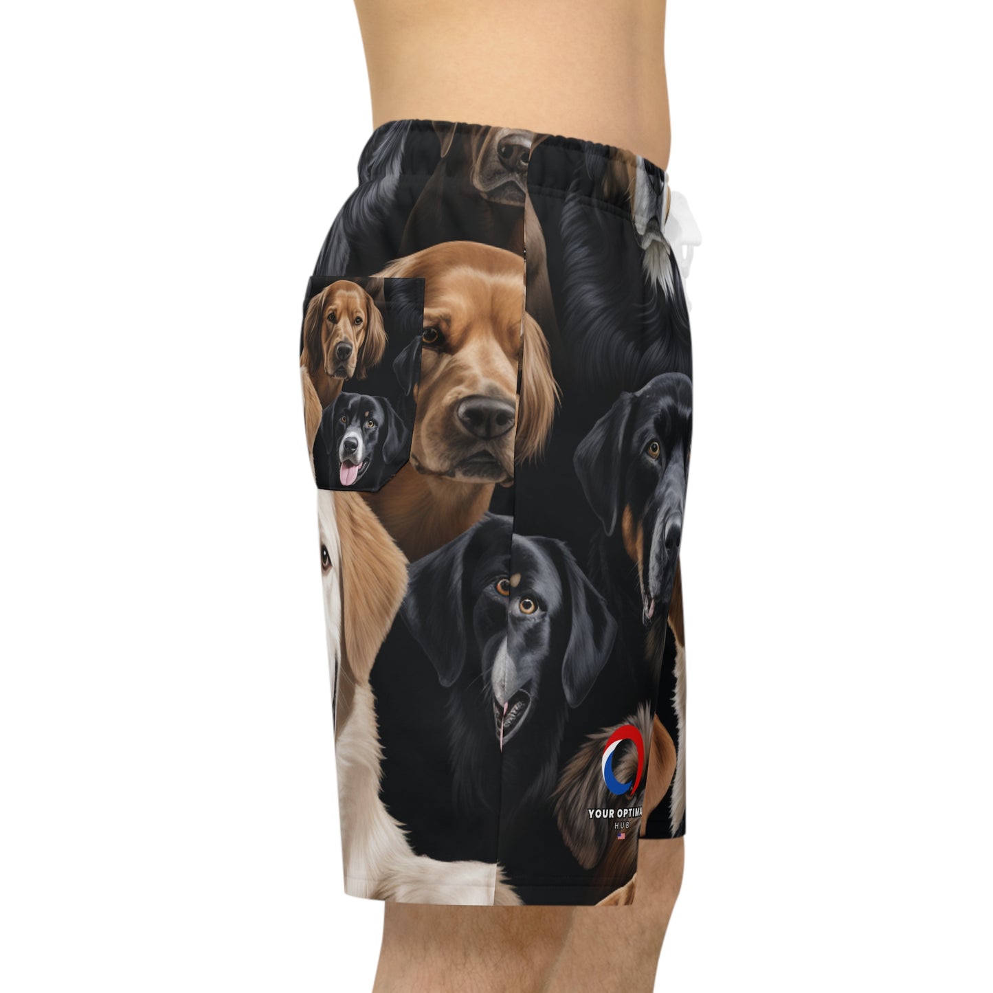 Barking Beauties Photographic Shorts - Bold Dog Art Shorts