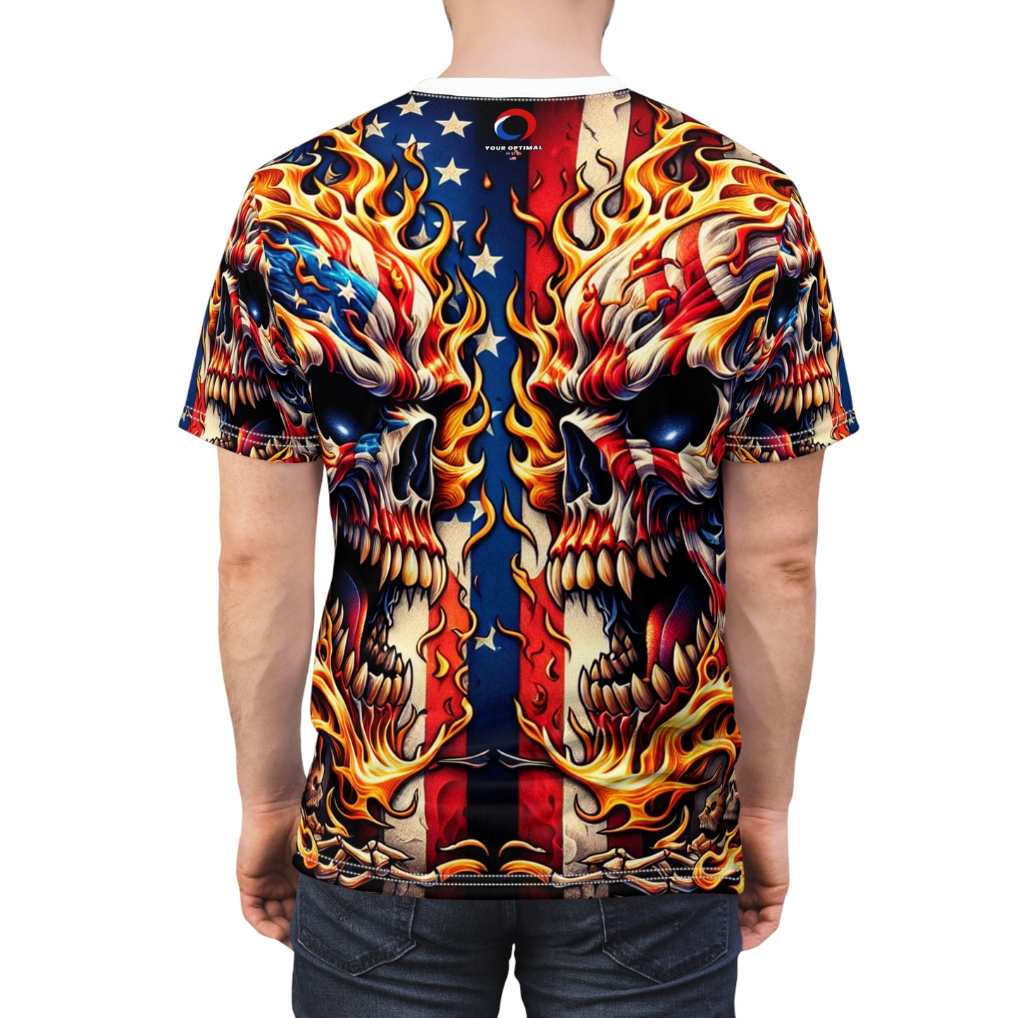 Skullforge Searing Stripes Shirt - Patriotic Streetwear Tee