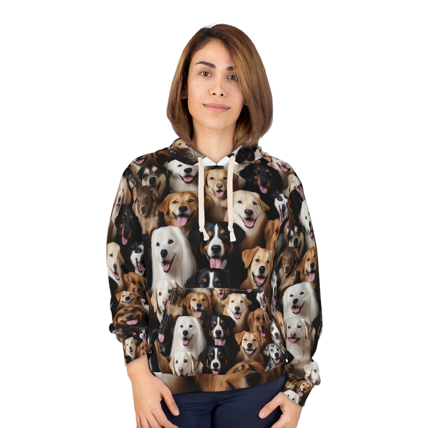 Realistic Dog Mosaic Hoodie - Bold Dog Art Hoodie