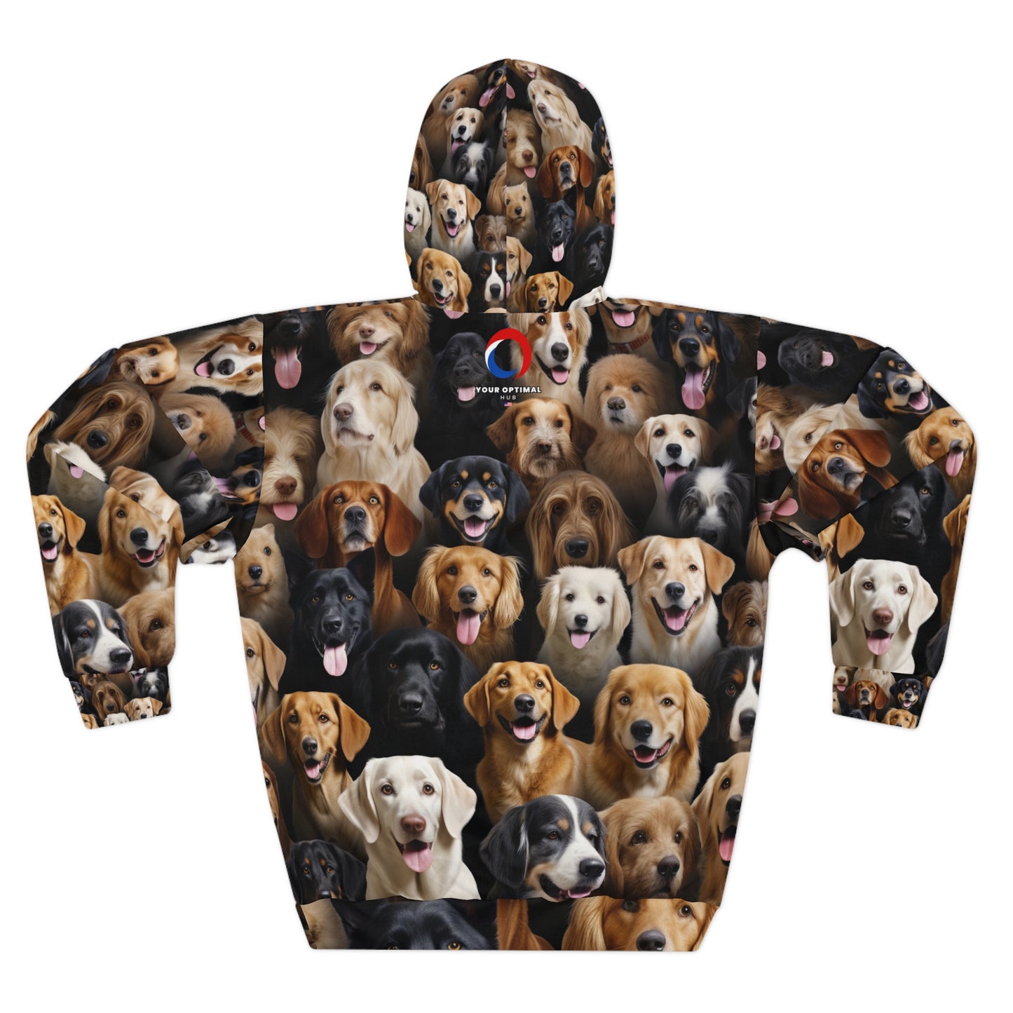 Photo-Quality Dog Pattern Hoodie - Bold Dog Art Hoodie