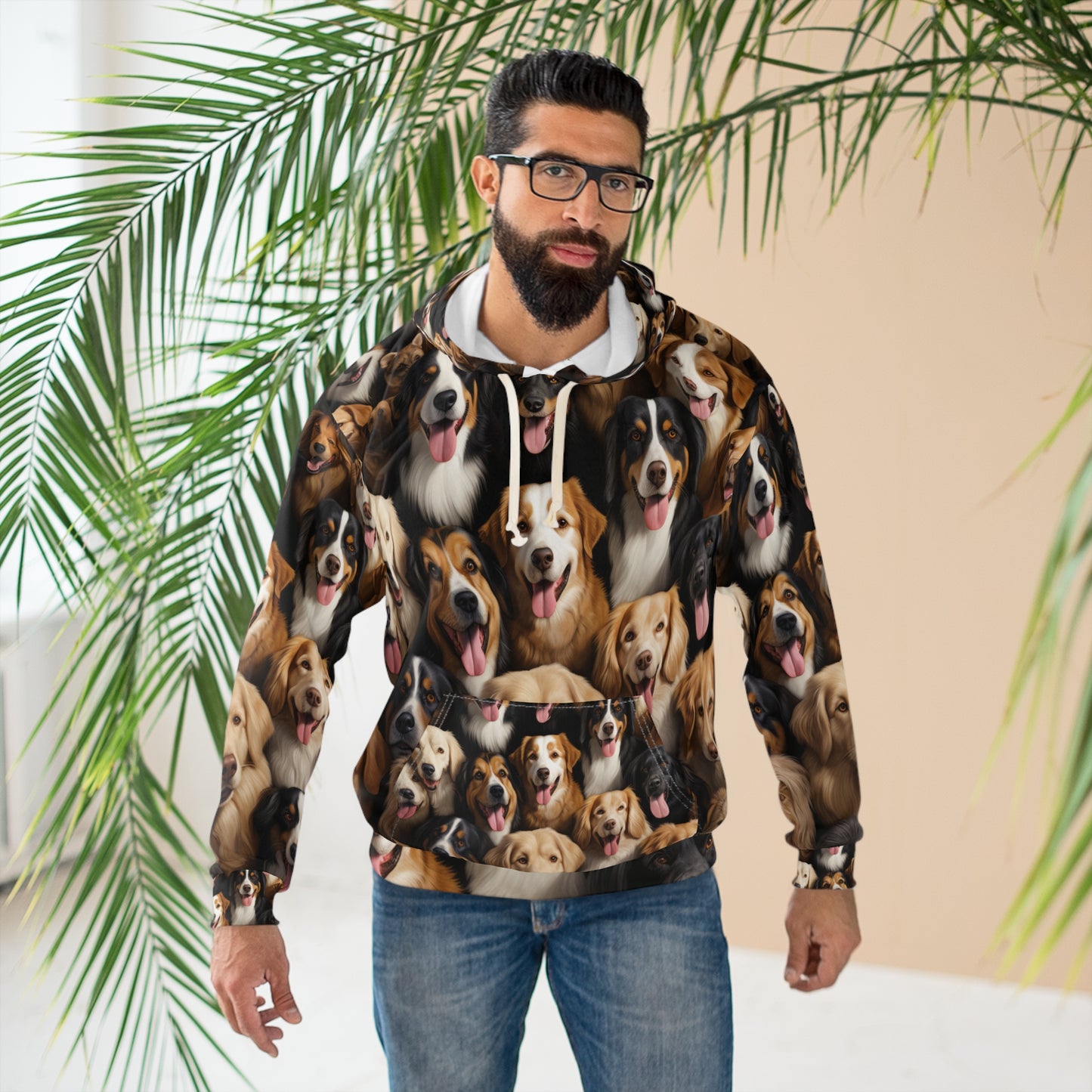 Ultra-Detailed Dog Motif Hoodie - Bold Dog Art Hoodie