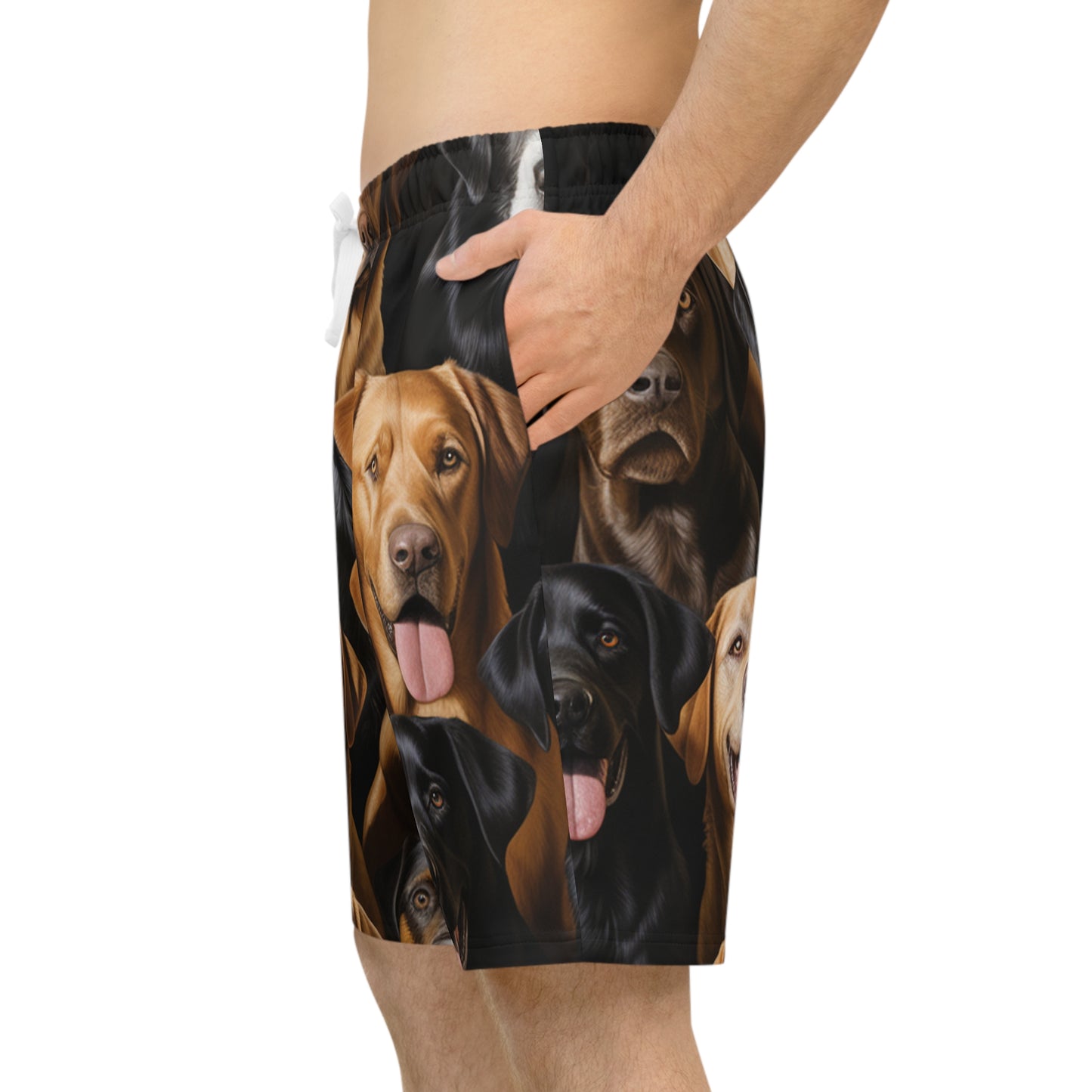 Pup Parade Ultra-Realistic Shorts - Bold Dog Art Shorts