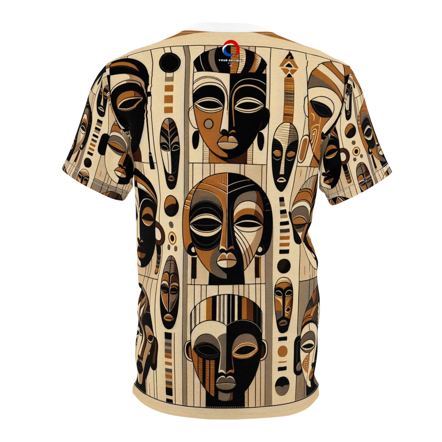 African Masks Gallery T-shirt - Vibrant Heritage & Contemporary Art Fusion Tee - African Tribal Pattern-Inspired Apparel