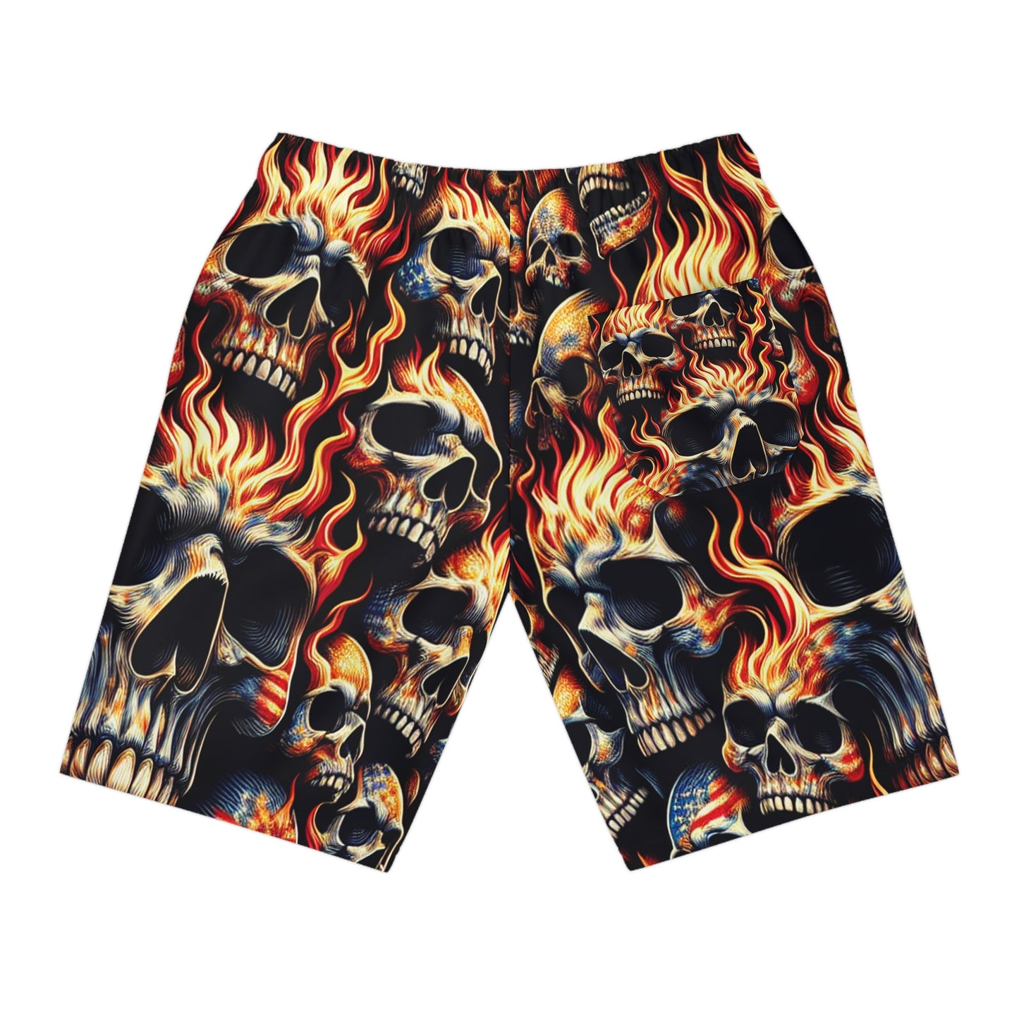 Haunting Patriot Blaze Shorts - Patriotic Streetwear