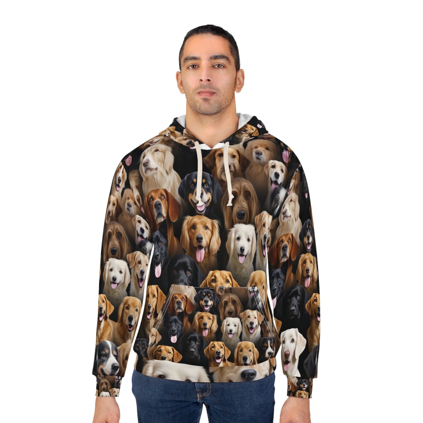 Photo-Quality Dog Pattern Hoodie - Bold Dog Art Hoodie