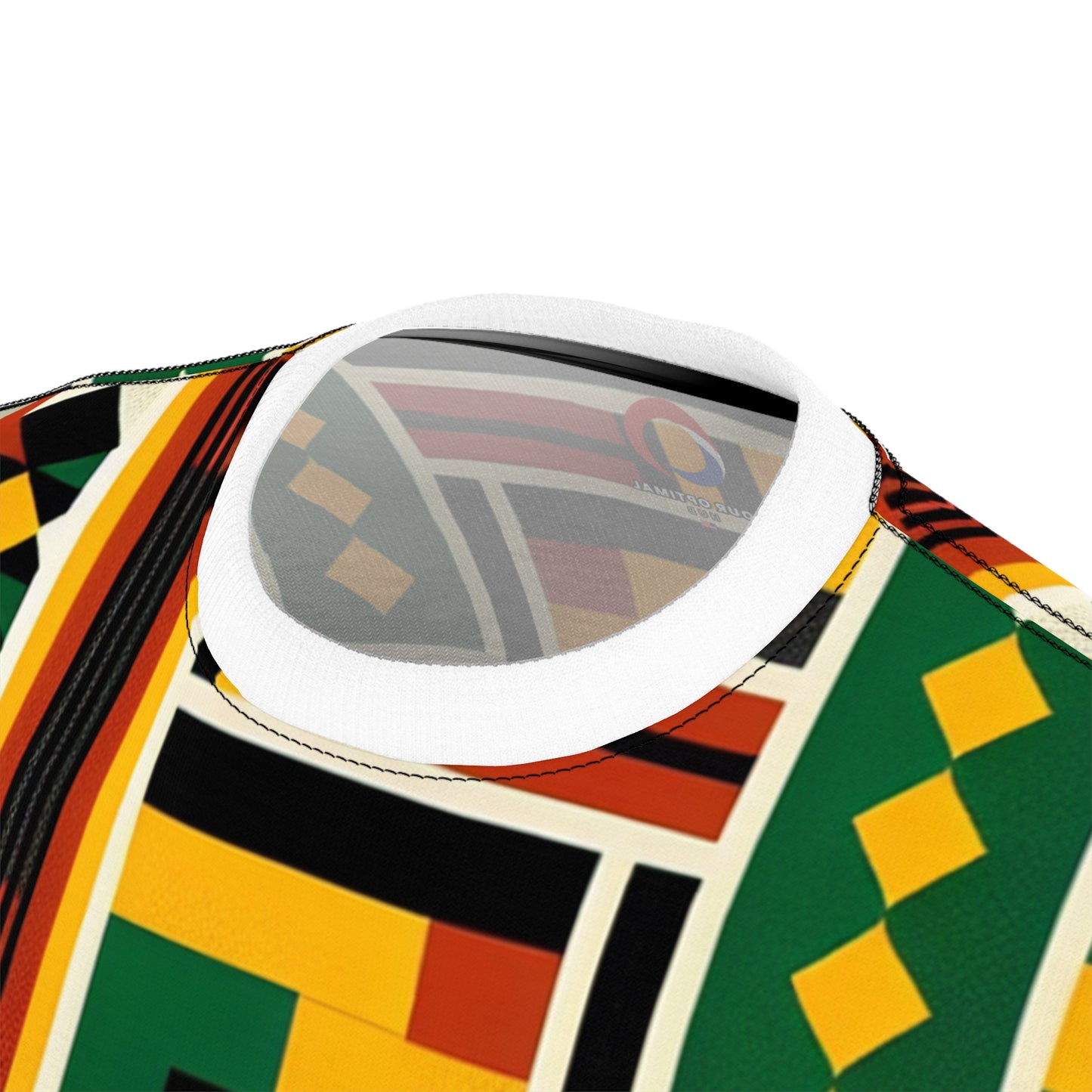 Pan-African Legacy Tee: Vibrant Kente-Adinkra Community Artwork in Bold Colors - African Tribal Pattern-Inspired Tee