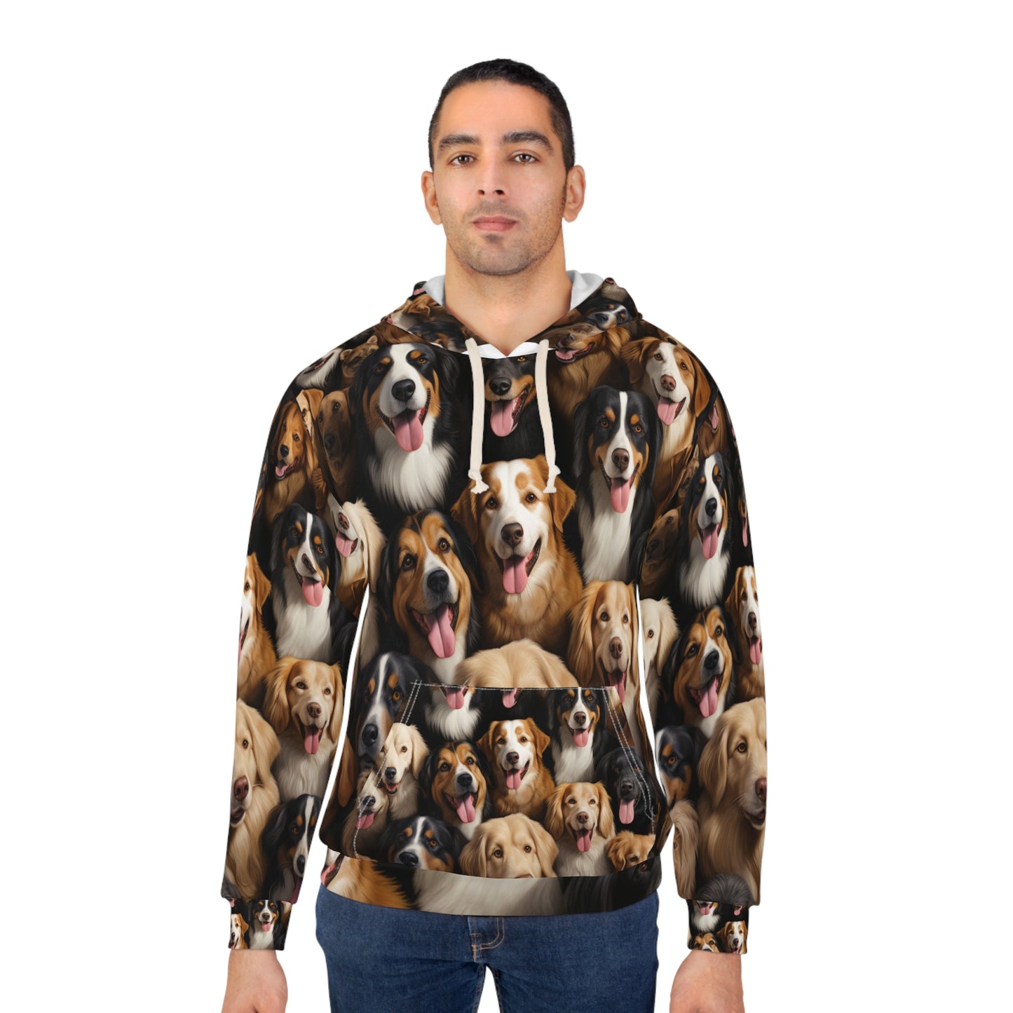 Ultra-Detailed Dog Motif Hoodie - Bold Dog Art Hoodie