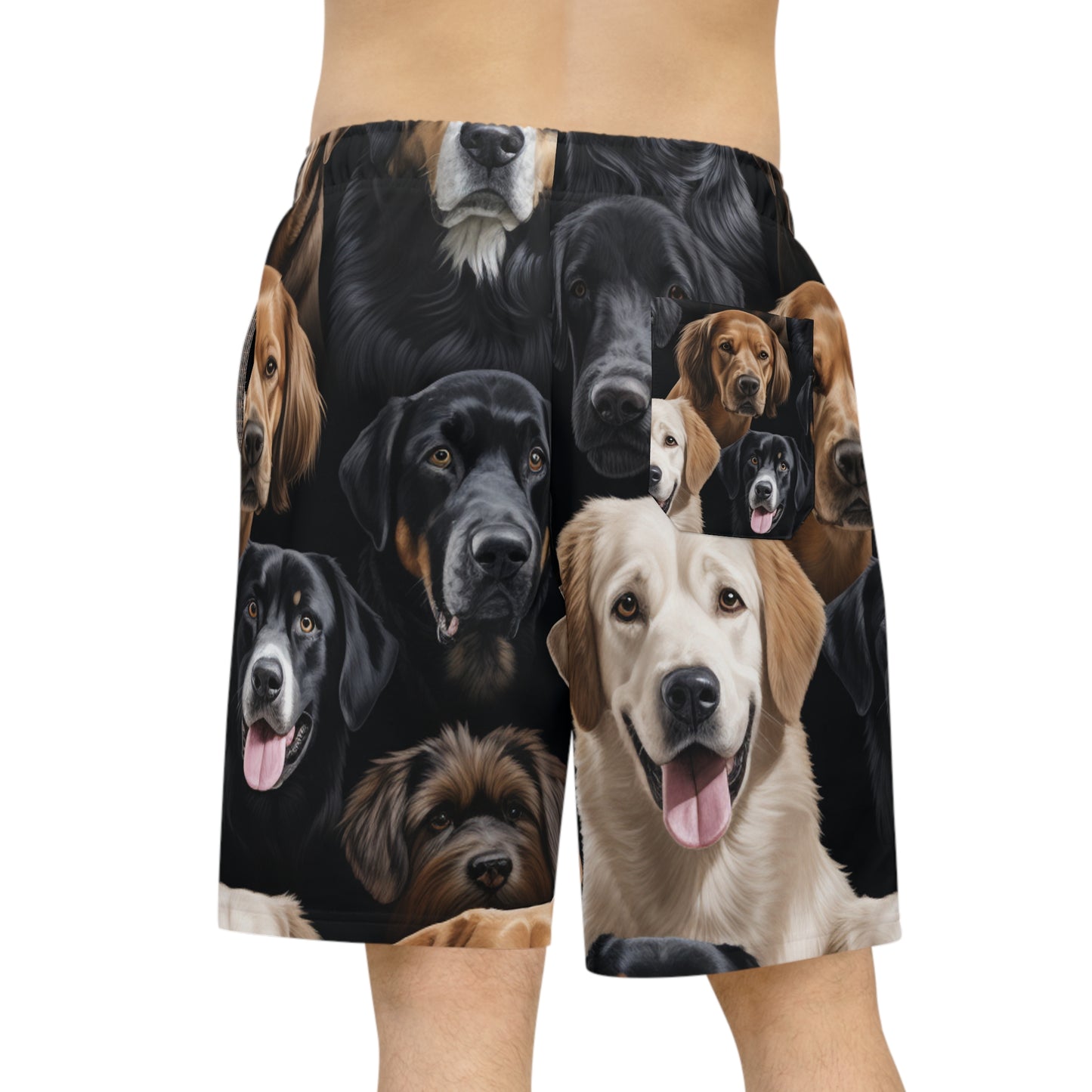 Barking Beauties Photographic Shorts - Bold Dog Art Shorts