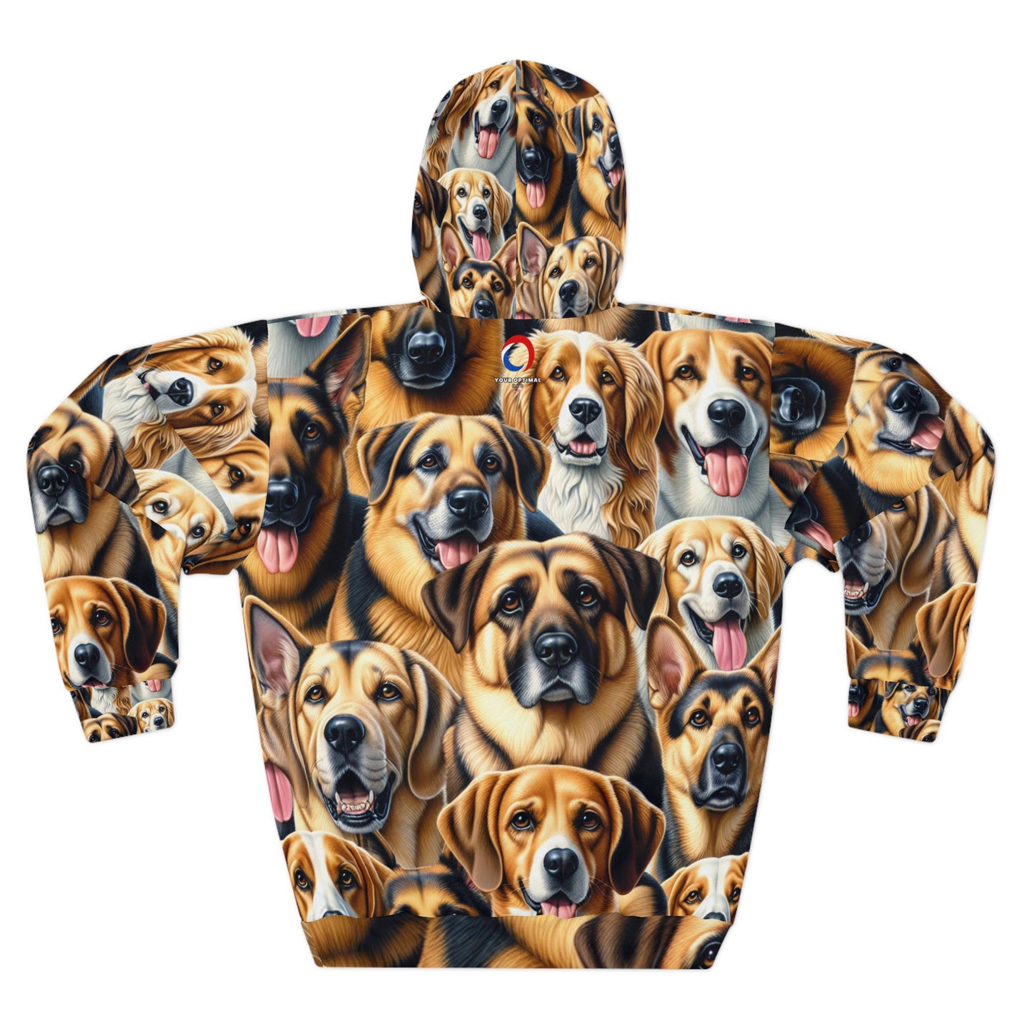 Vivid Dog Illustration Hoodie - Bold Dog Art Hoodie