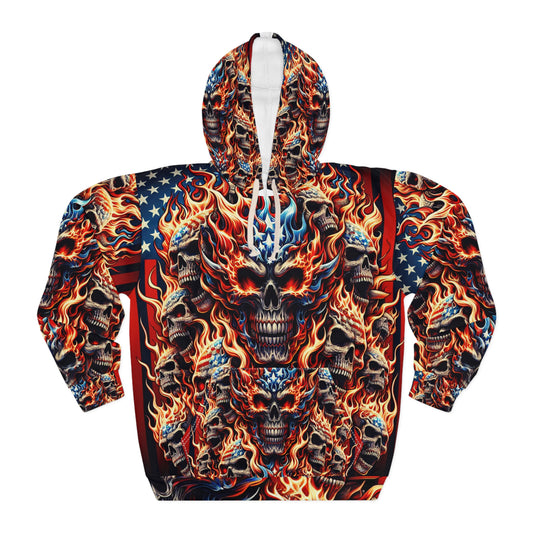 Eternal Flames Enigma Hoodie - Patriotic Streetwear