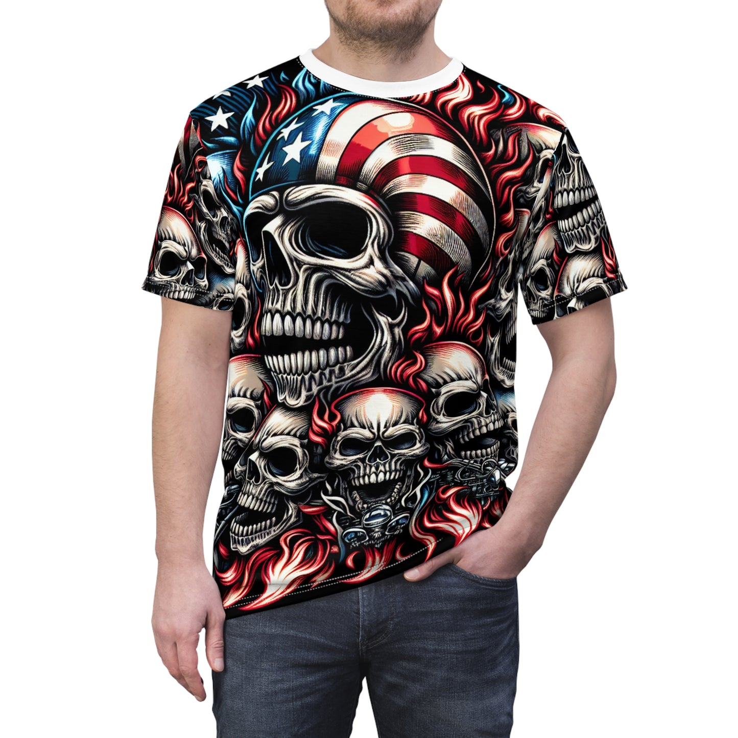 PyroPatriot Threads: Reaper's Roar - Patriotic Streetwear Tee