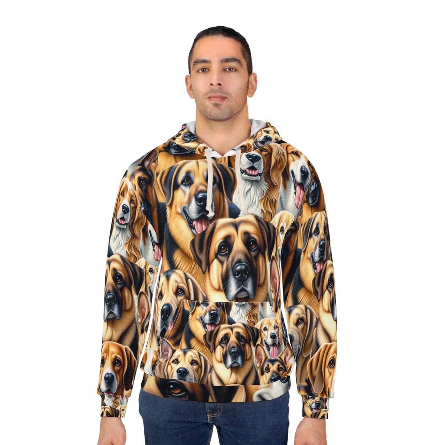 Vivid Dog Illustration Hoodie - Bold Dog Art Hoodie