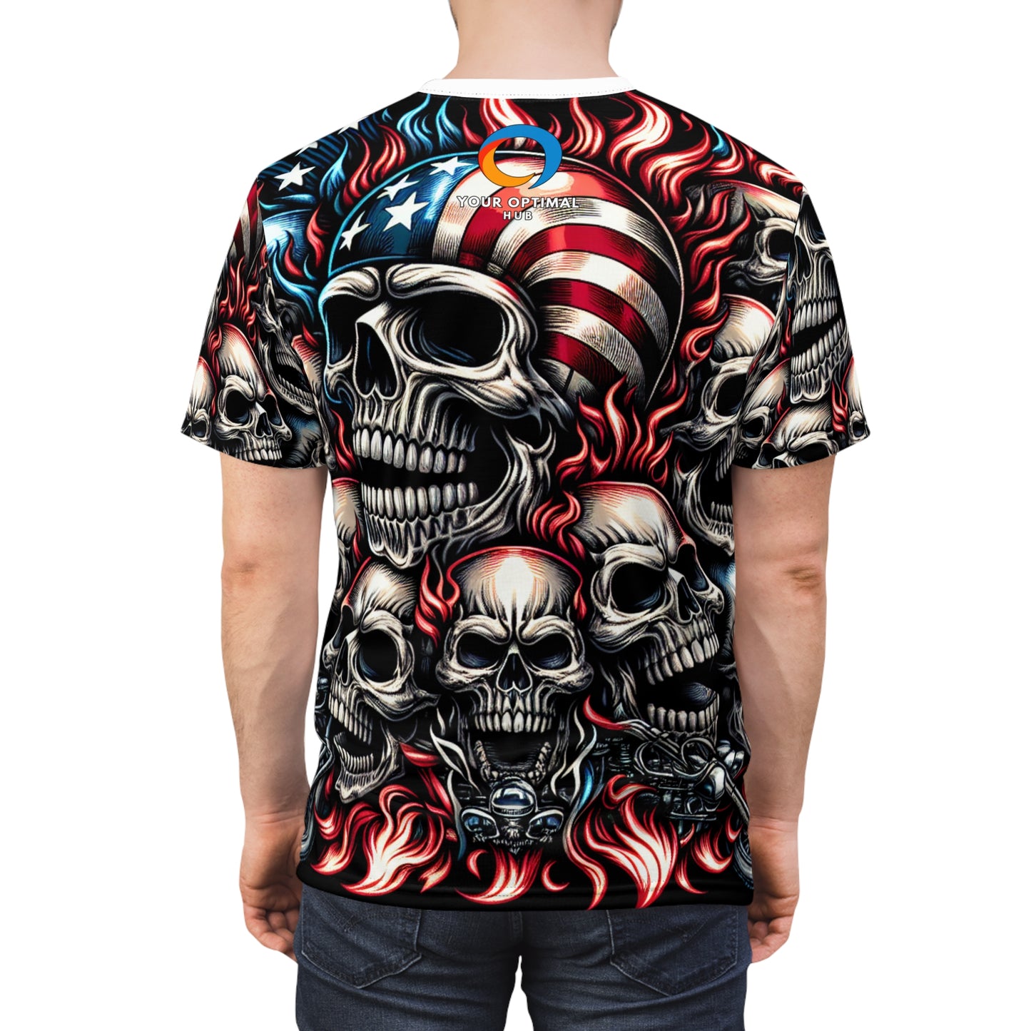 PyroPatriot Threads: Reaper's Roar - Patriotic Streetwear Tee