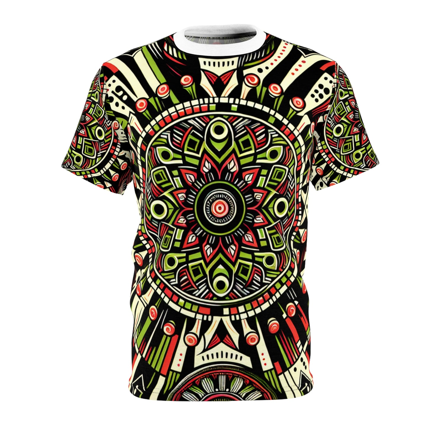 African Drum Rhythm Dance Celebration T-Shirt, Vibrant Bold Design, Festival Ready - African Tribal Pattern-Inspired Tee