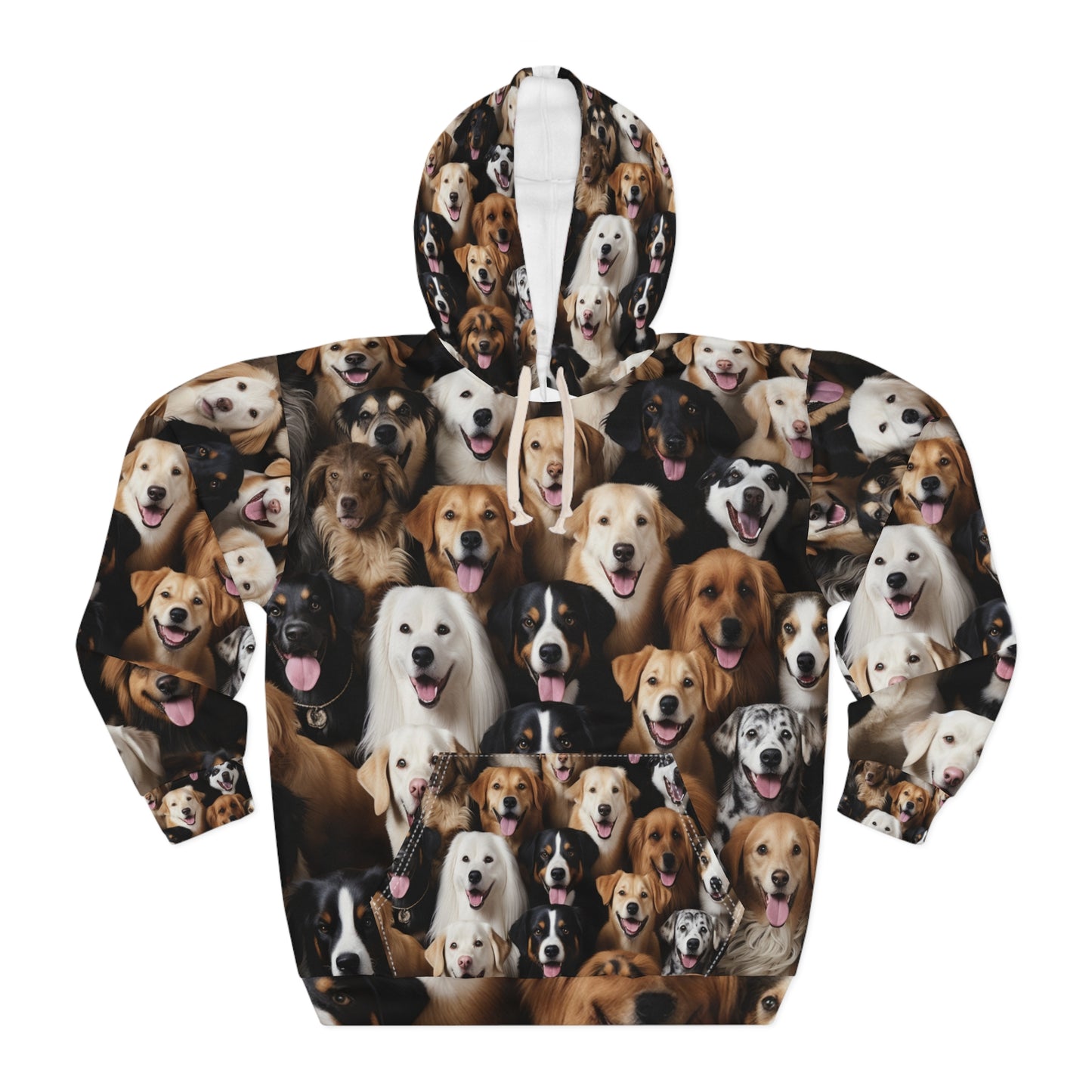 Realistic Dog Mosaic Hoodie - Bold Dog Art Hoodie