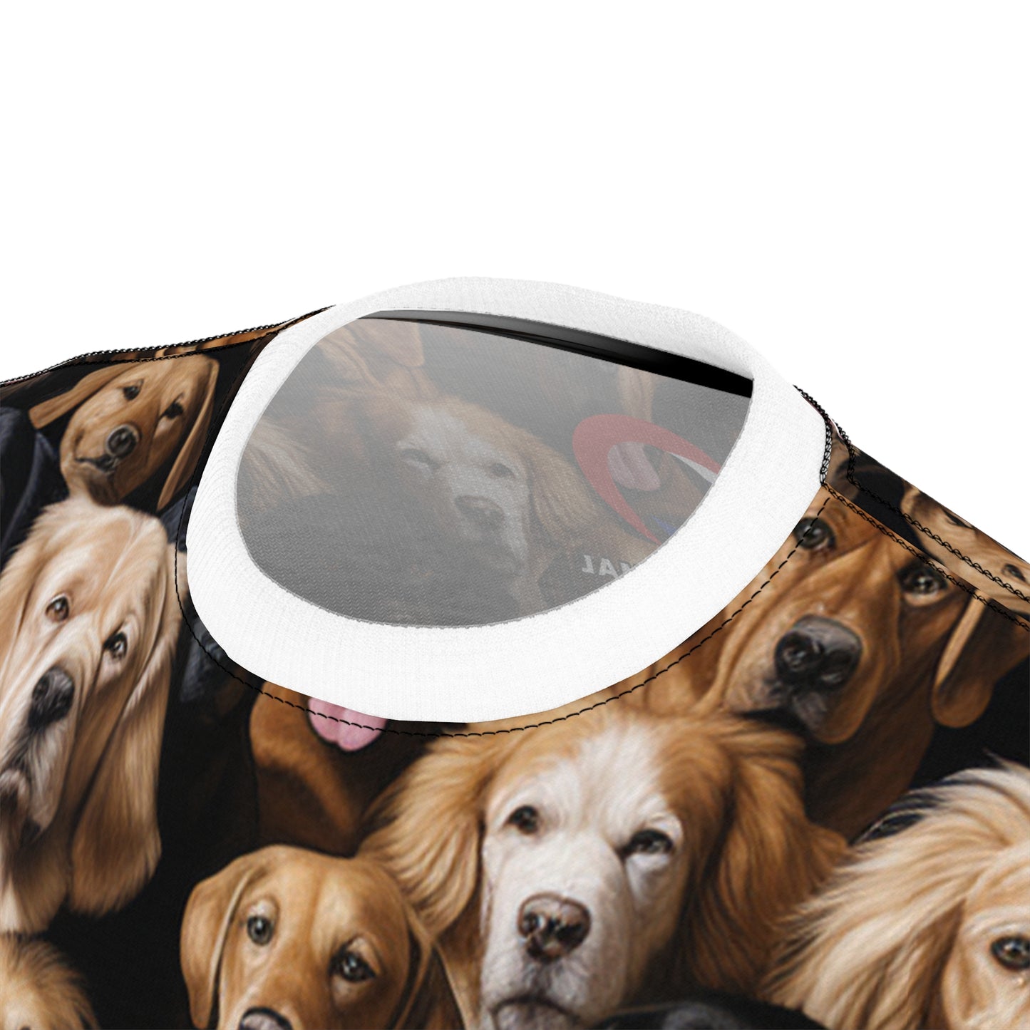 Canine Kaleidoscope: Ultra-Photorealistic Multi-Breed Dog Patterned T-Shirt - Dog Breed Fashion Tee