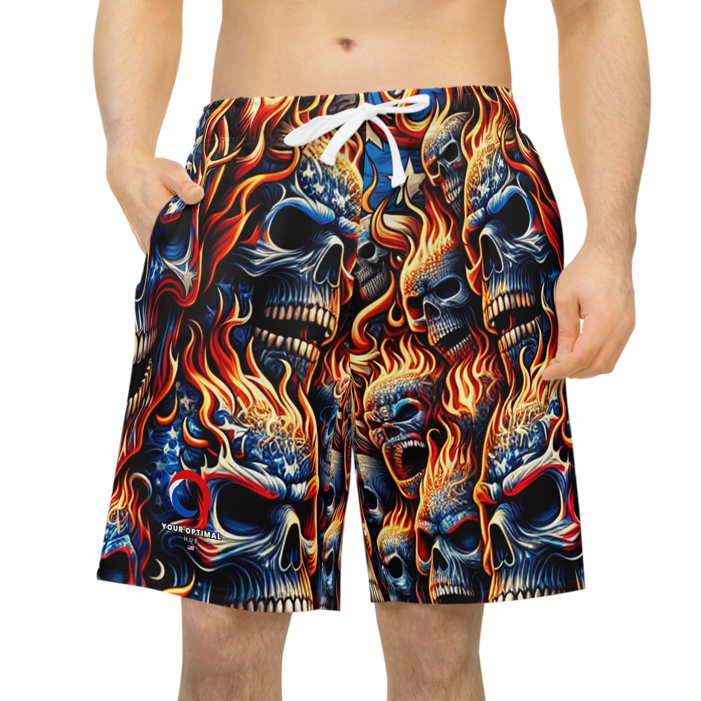 PyroPatriot Infernoskull Shorts - Patriotic Streetwear