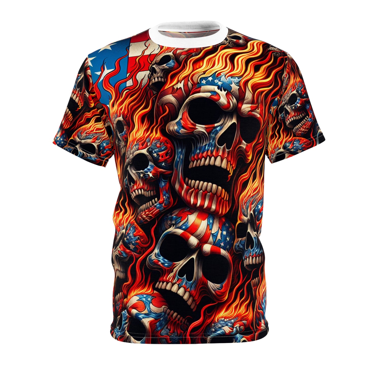 Inferno Patriotica: Ghostfire Fury Edition - Patriotic Streetwear Tee