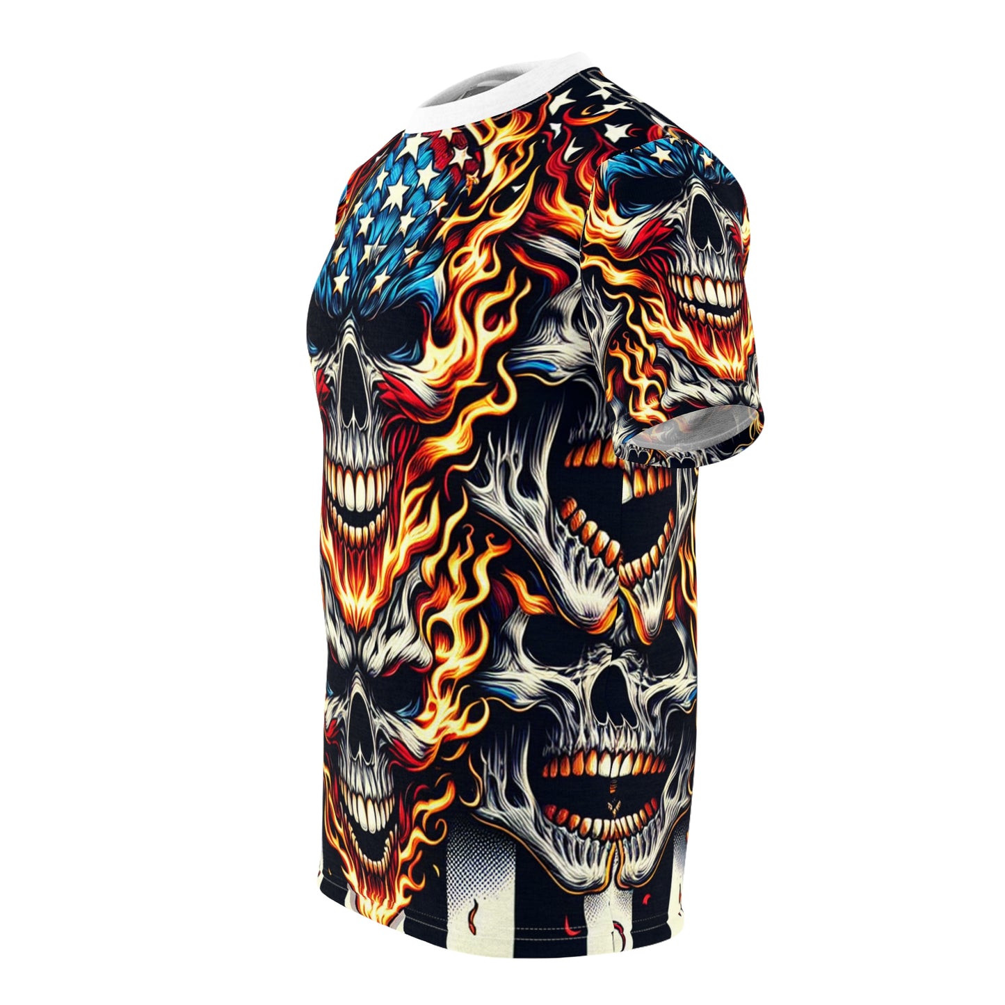 Spiritflame Sovereignty: Ghostly Glare - Patriotic Streetwear Tee