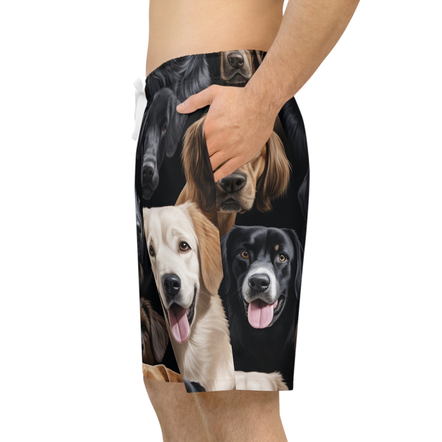 Barking Beauties Photographic Shorts - Bold Dog Art Shorts