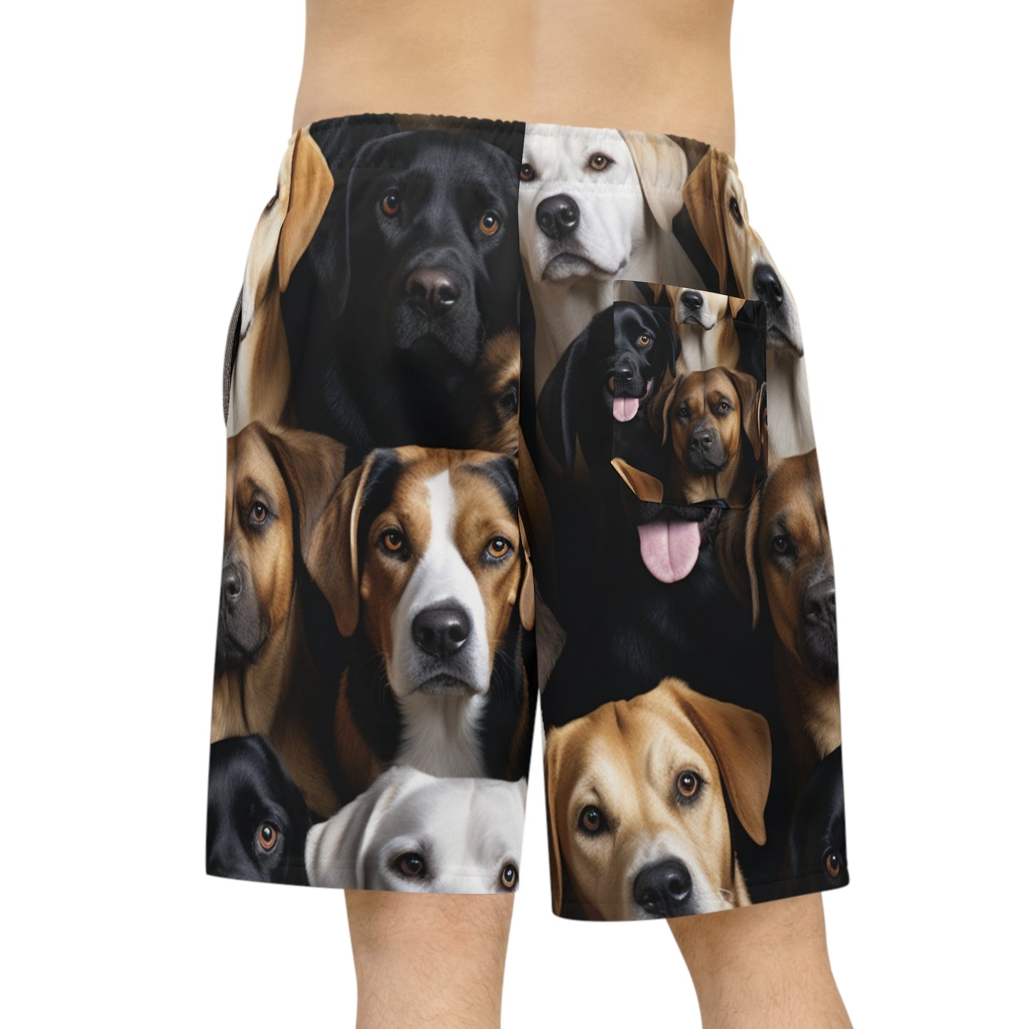 Canine Kaleidoscope Photoreal Shorts - Bold Dog Art Shorts