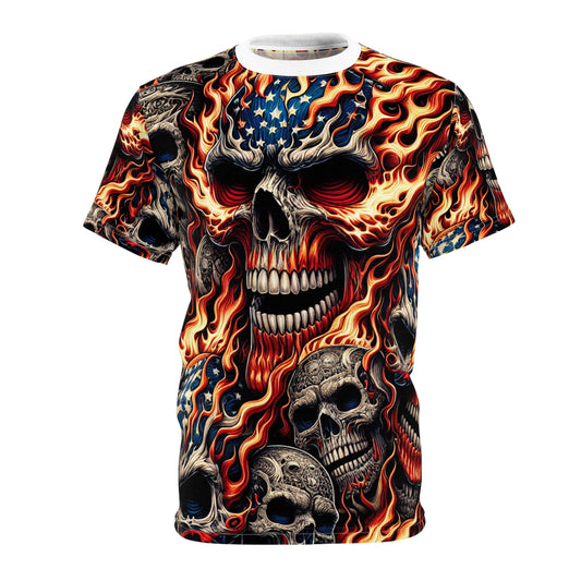 Reaper's Radiance Regalia - Patriotic Streetwear Tee