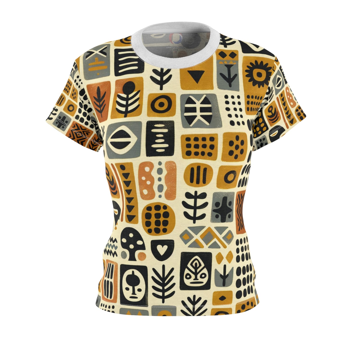 African Mud Cloth Style Women's T-Shirt - Modern African Art Apparel - African Tribal Pattern-Inspired Tee