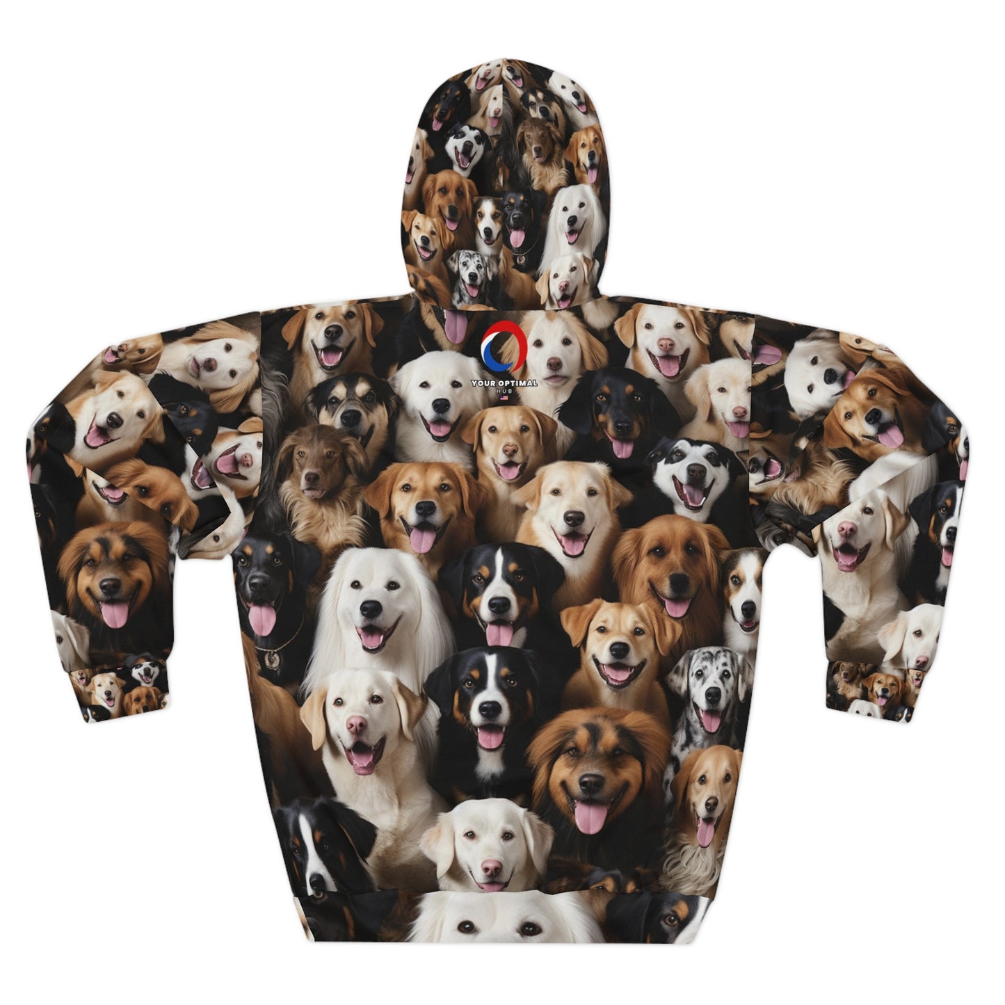 Realistic Dog Mosaic Hoodie - Bold Dog Art Hoodie