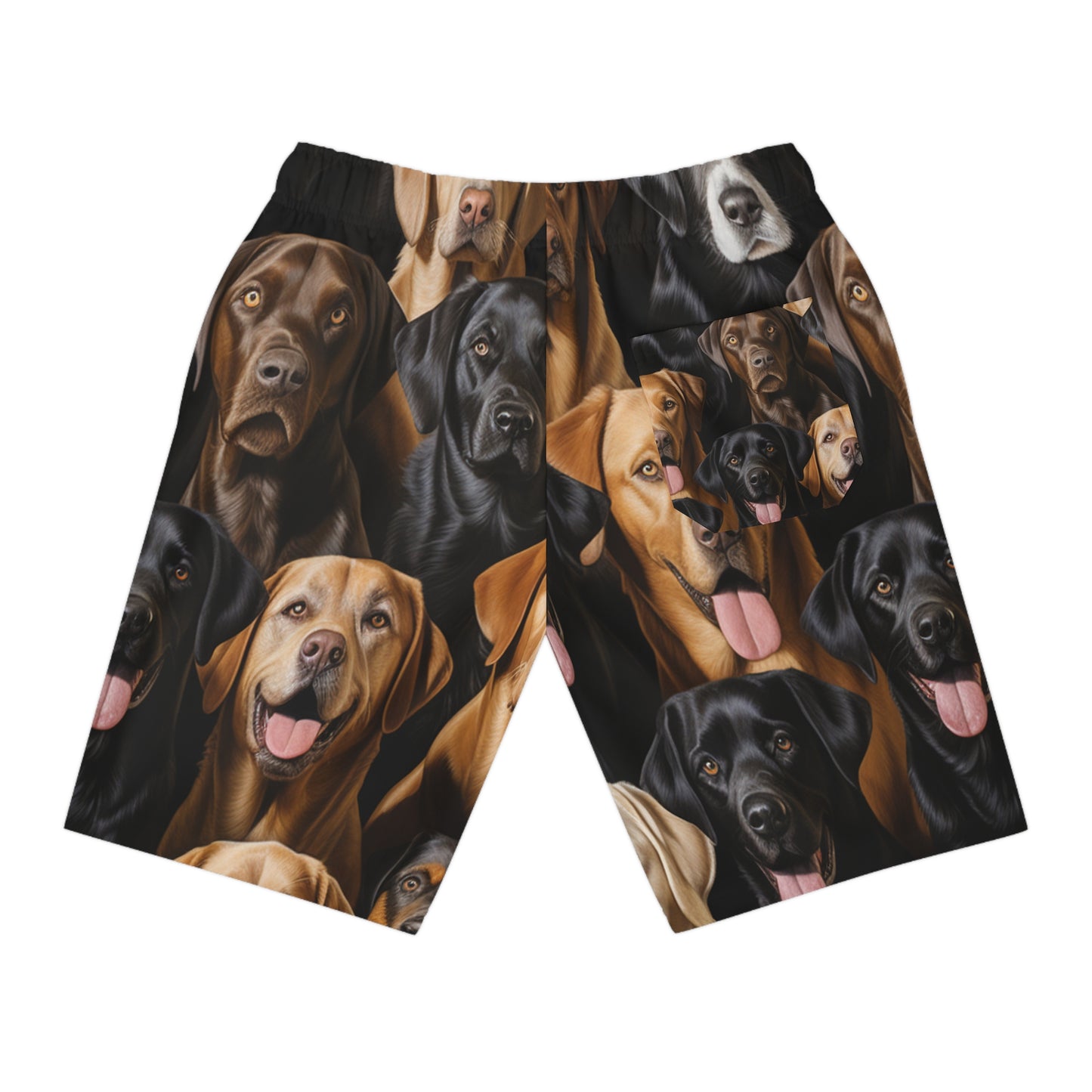 Pup Parade Ultra-Realistic Shorts - Bold Dog Art Shorts