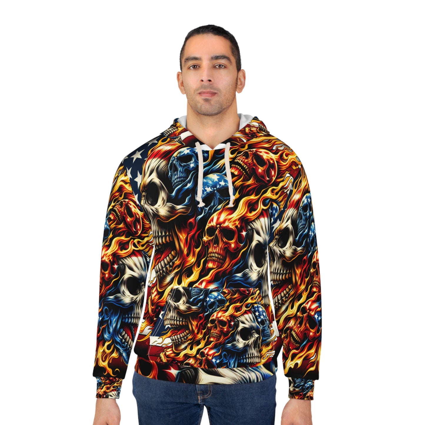 BlazeBorne Skulltide Hoodie - Patriotic Streetwear