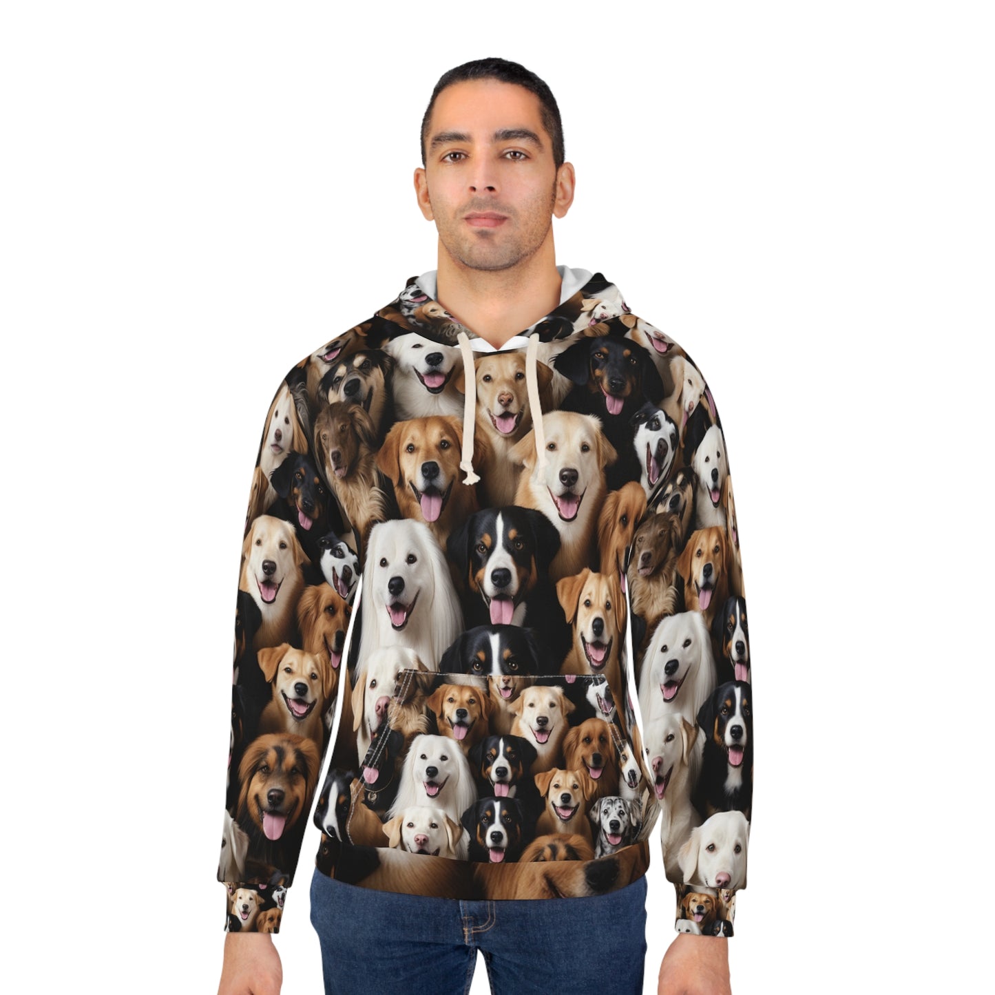 Realistic Dog Mosaic Hoodie - Bold Dog Art Hoodie