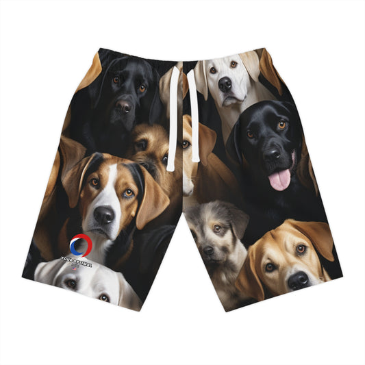 Canine Kaleidoscope Photoreal Shorts - Bold Dog Art Shorts