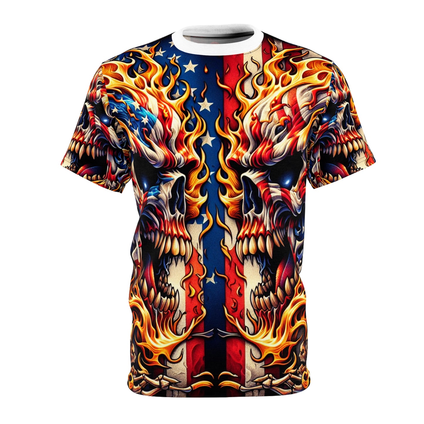 Skullforge Searing Stripes Shirt - Patriotic Streetwear Tee