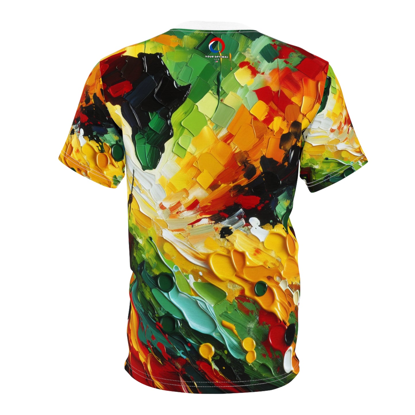 Rastafarian Abstract Art T-Shirt - Vibrant Colors & Energy, Celebrating Unity & Freedom - Rastafarian Abstract Art-Inspired Tee