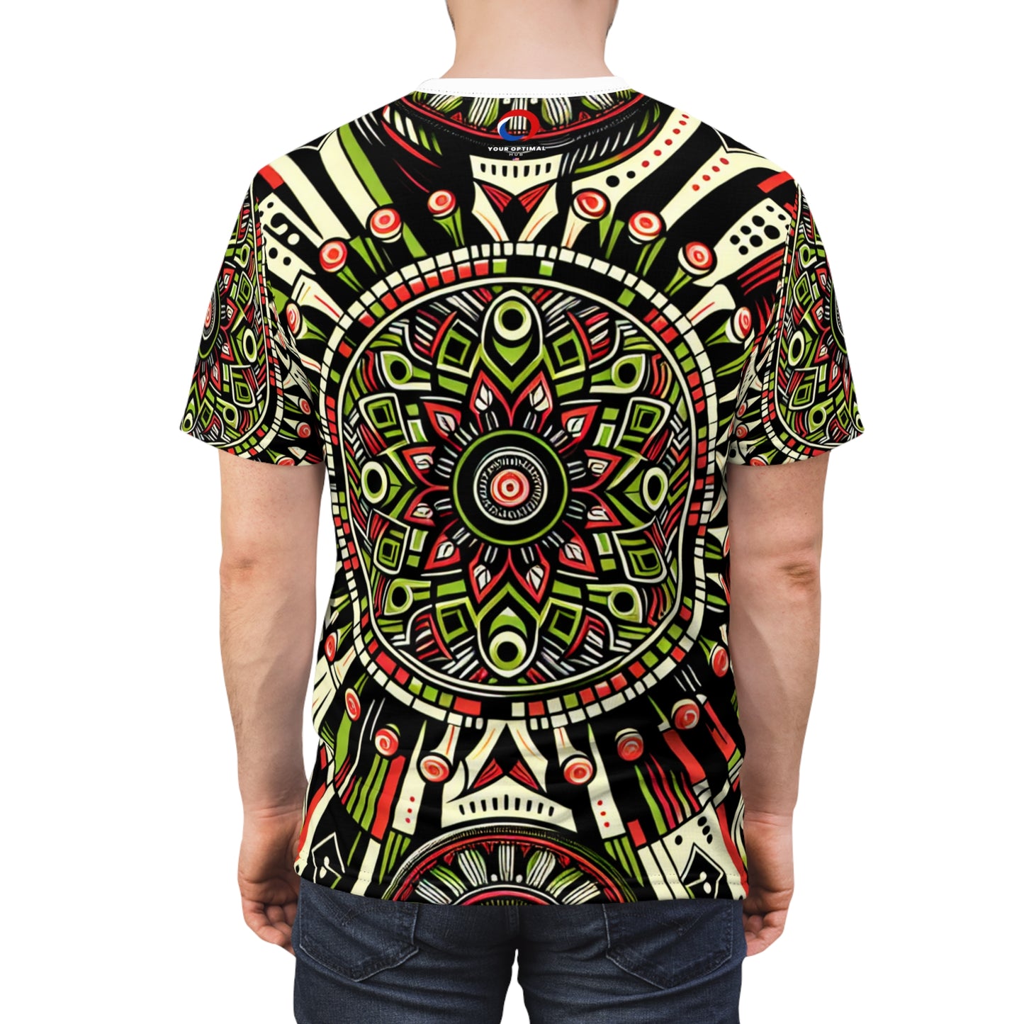 African Drum Rhythm Dance Celebration T-Shirt, Vibrant Bold Design, Festival Ready - African Tribal Pattern-Inspired Tee